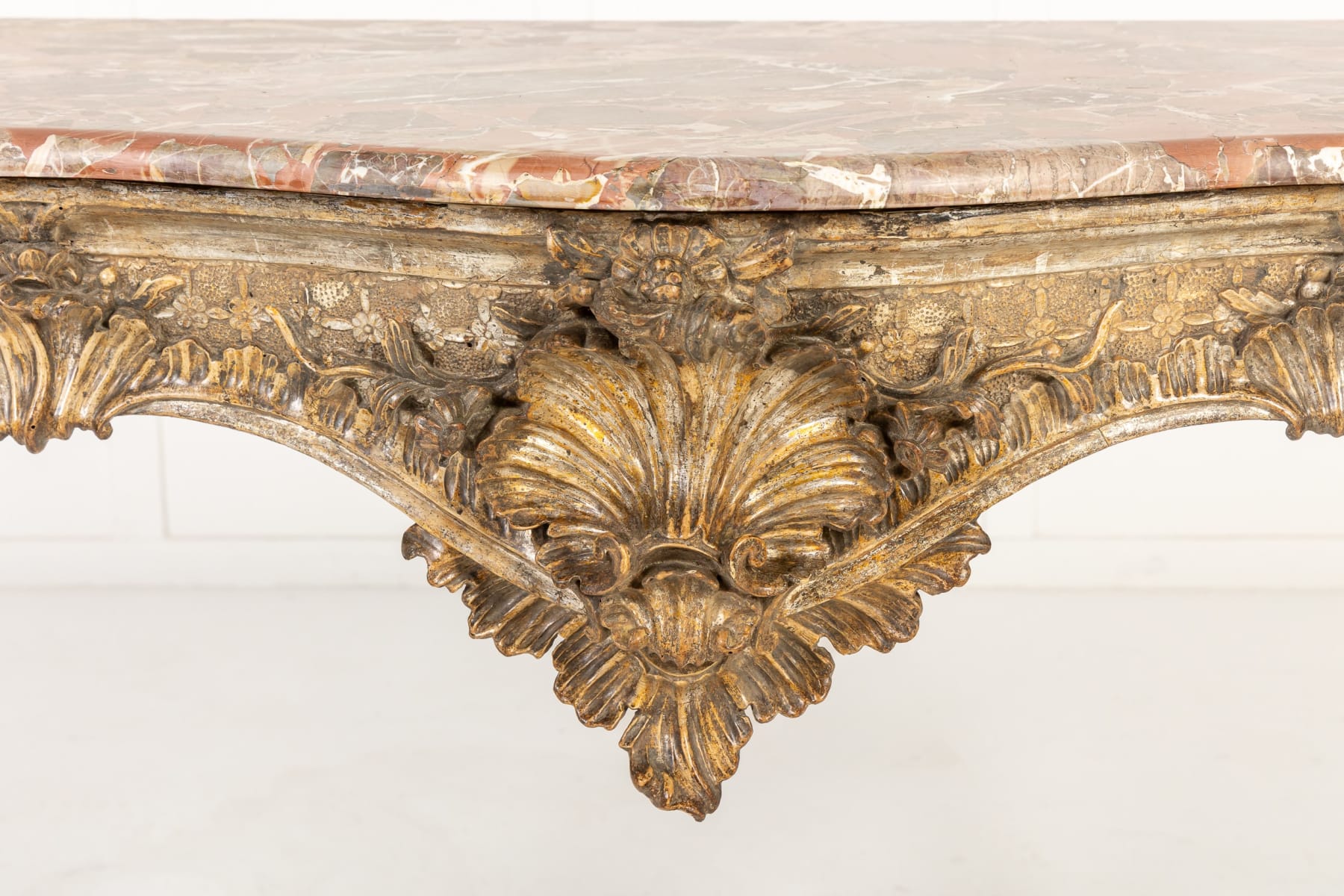 18th Century Italian Silver Gilt Console Table