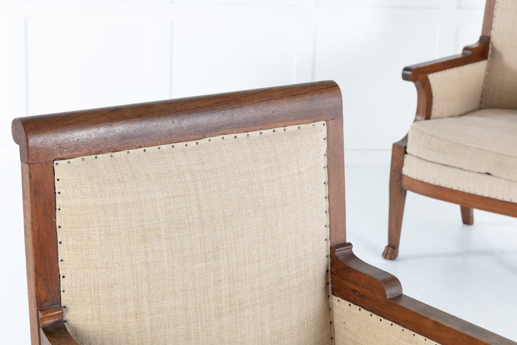 SOLD, Pair of 19th Century French Walnut Armchairs