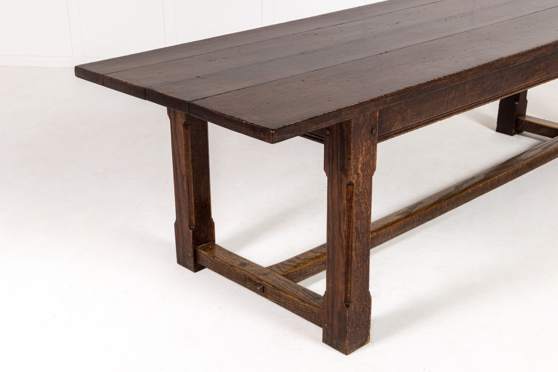 Large 1940s English Oak Farmhouse Table