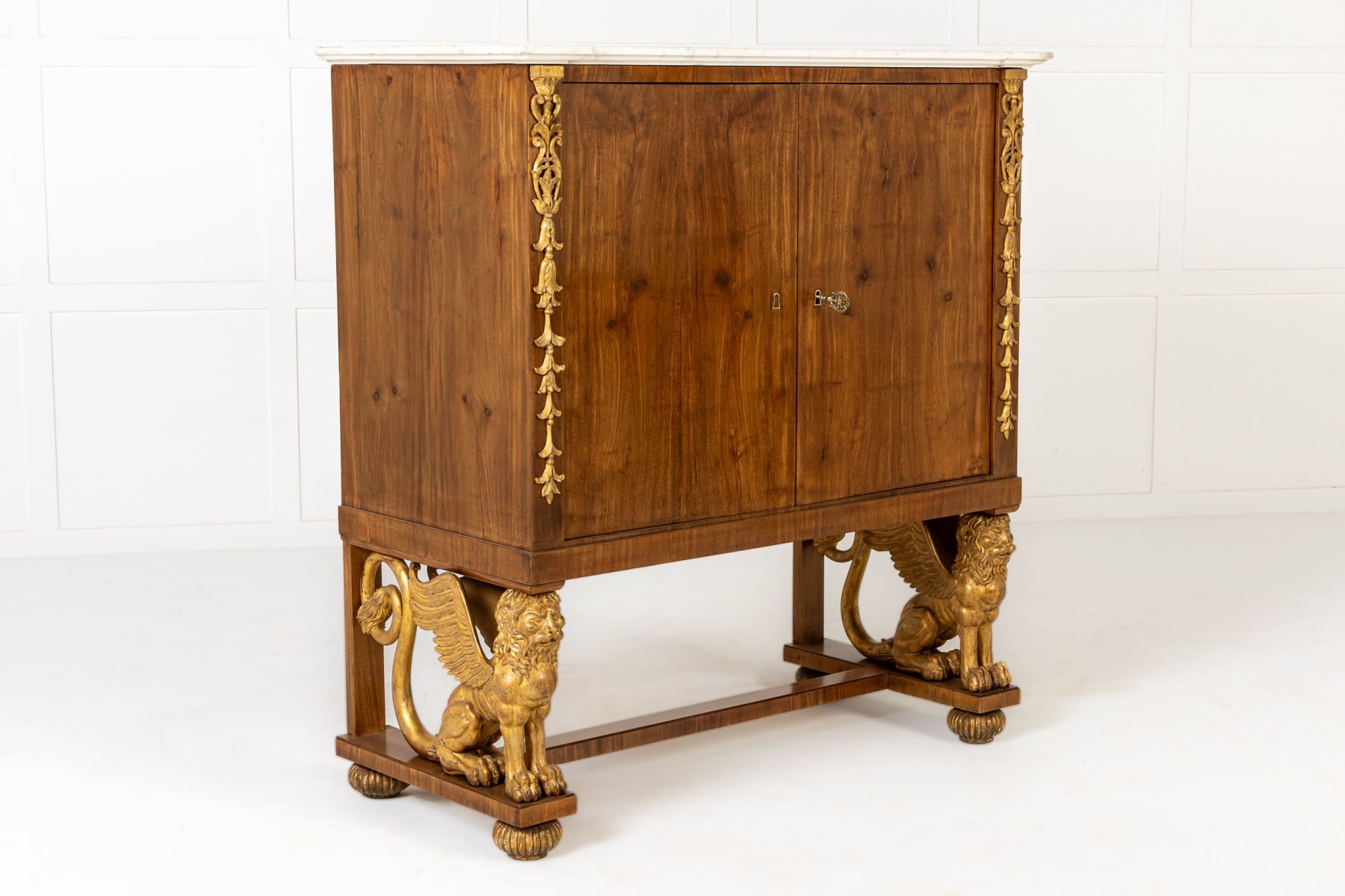 Pair of Important 19th Century Venetian Cabinets on Stands