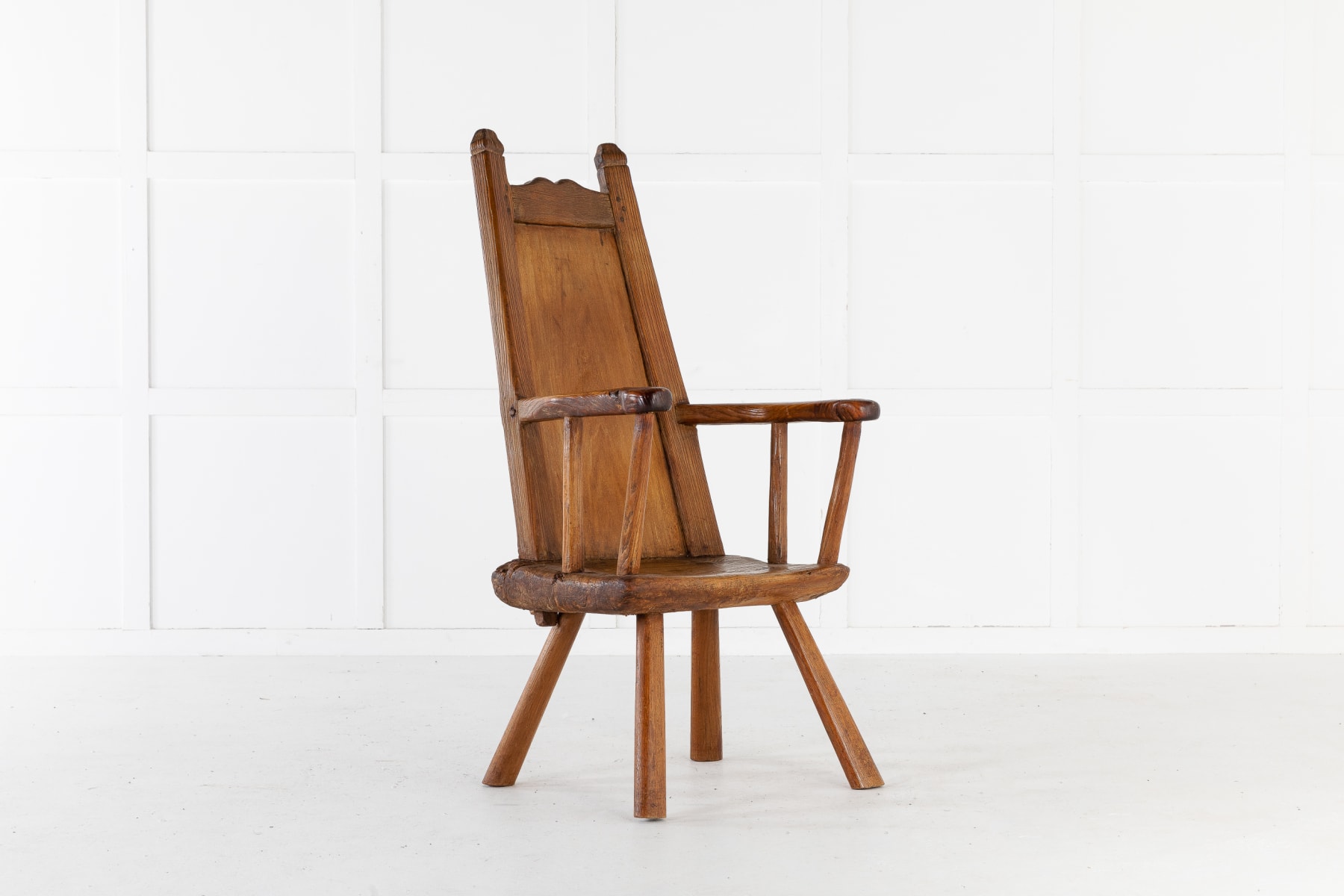 SOLD, 18th Century Belgian Primitive Ash Chair