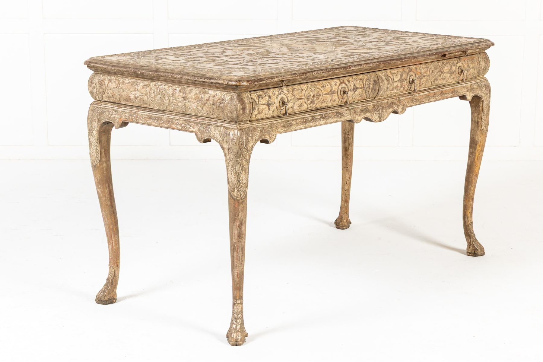 Large 19th Century English Silver Gilt Gesso Console/Side Table
