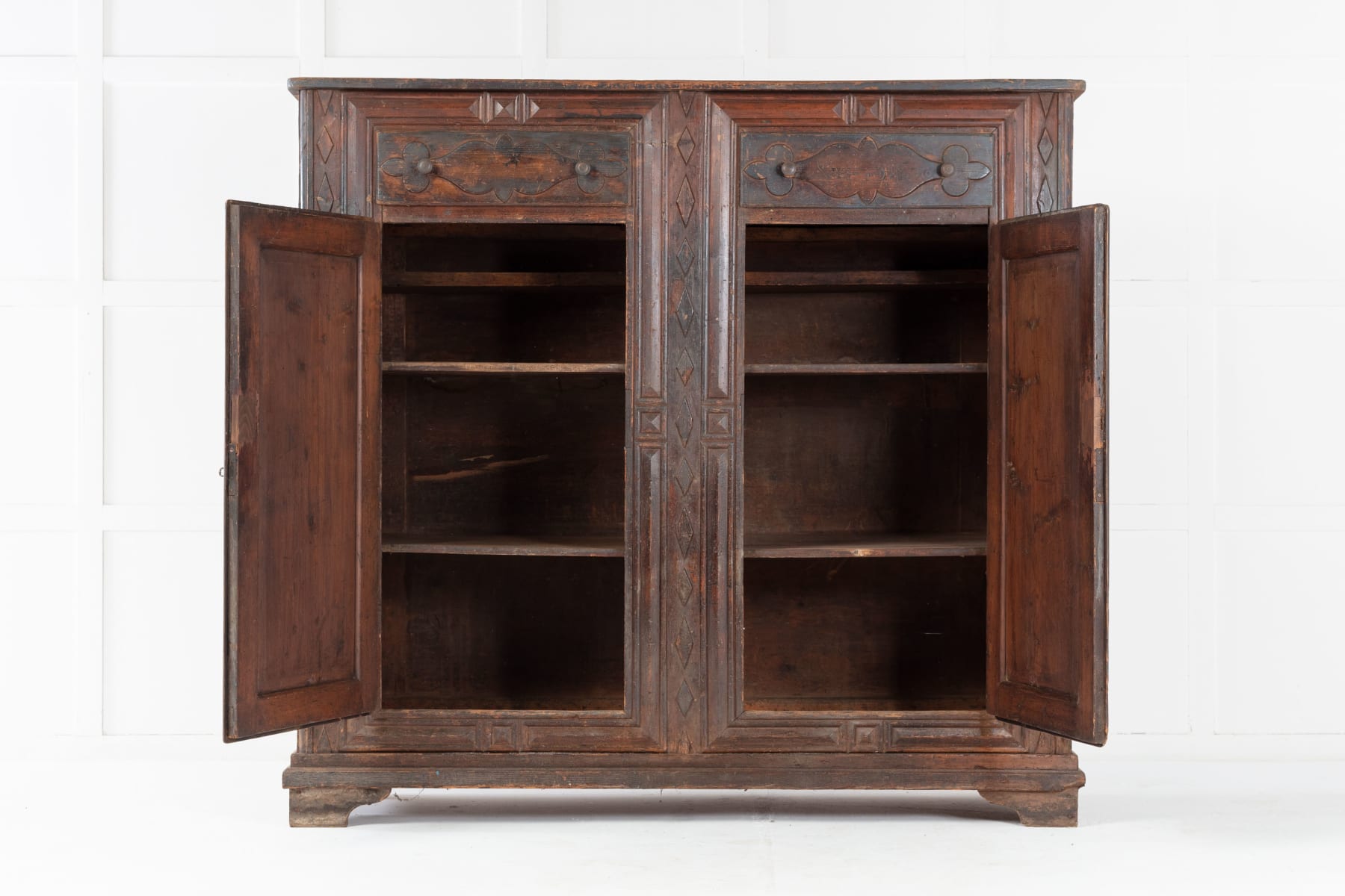 19th Century Italian Painted Pine Cabinet