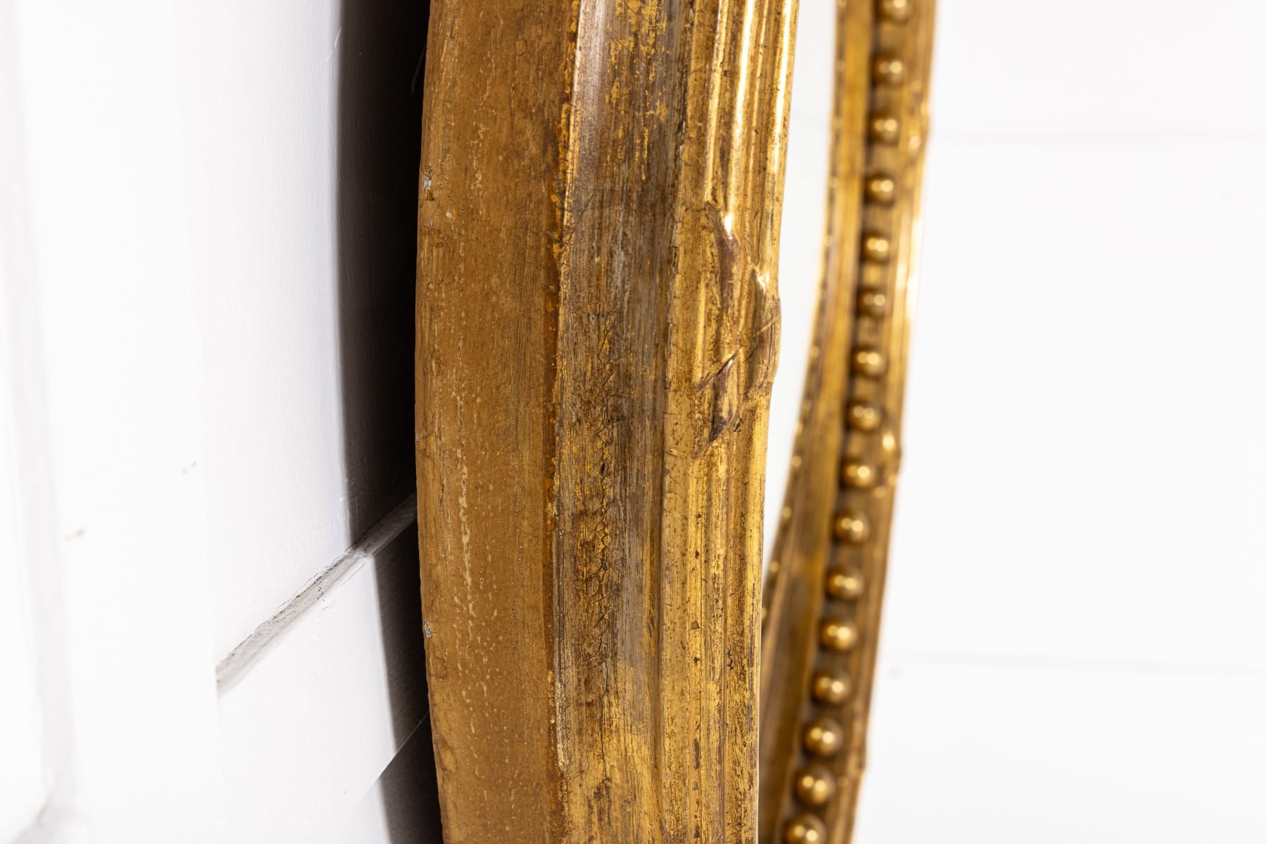 Large 19th Century English Regency Convex Mirror