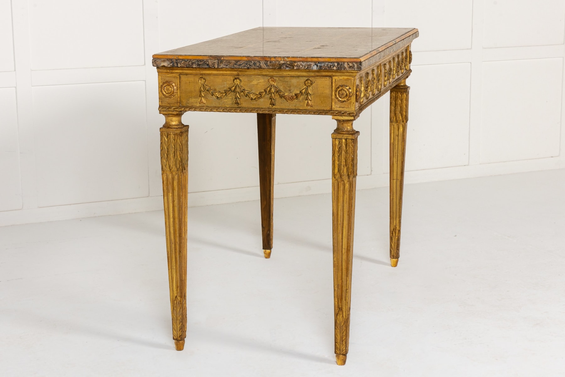 Pair of 18th Century Italian Giltwood Console Tables