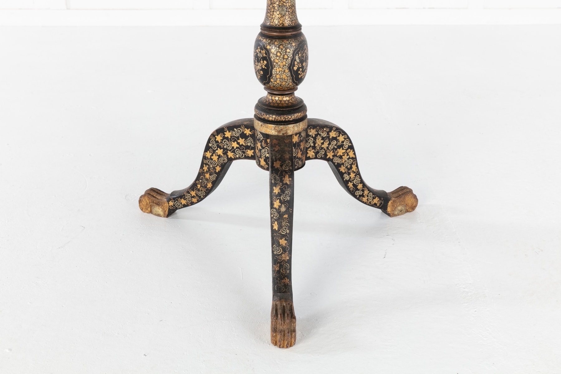 SOLD, 19th Century English Regency Chinese Black Lacquer and Gilt Table