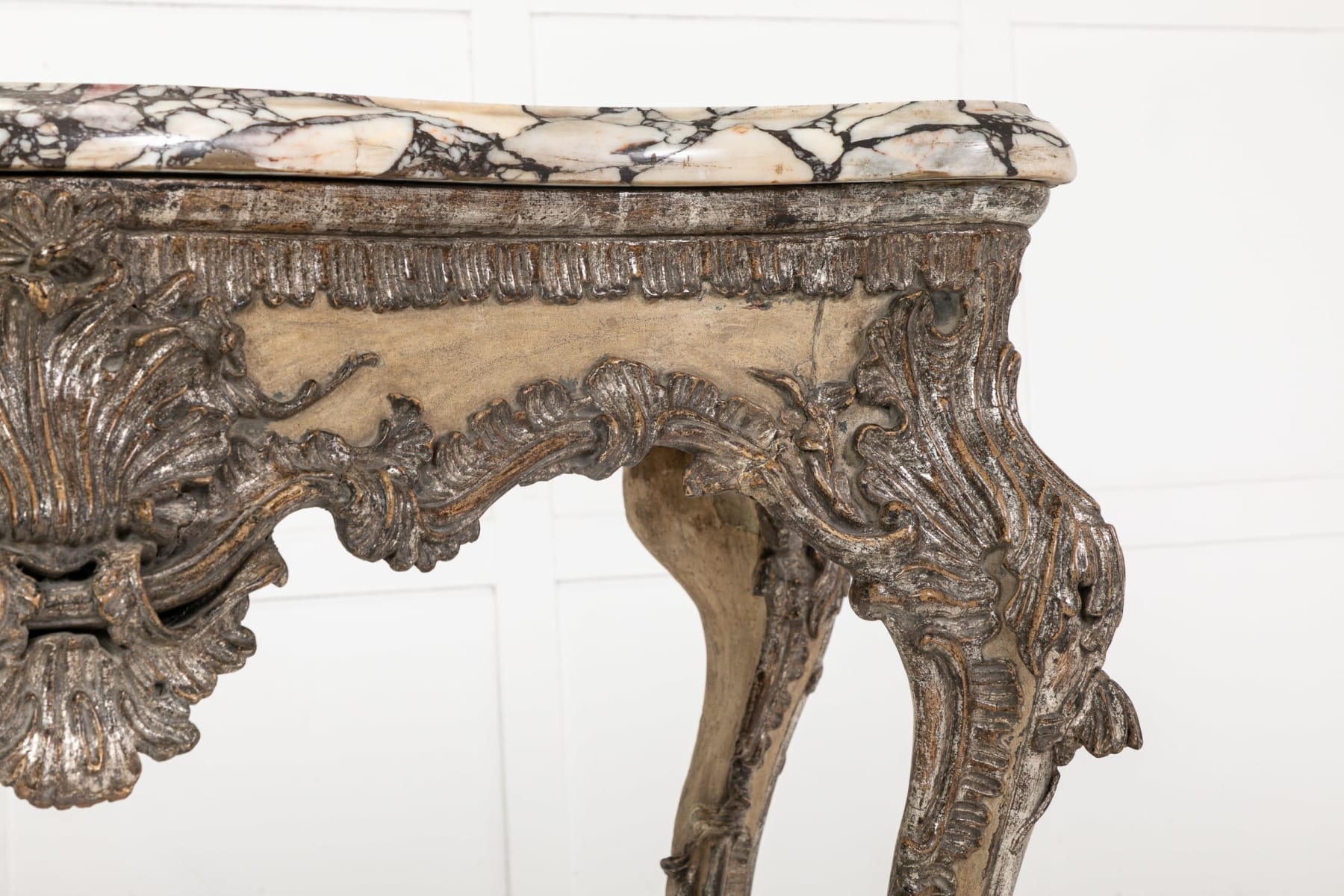 18th Century Italian Console Table with Marble Top