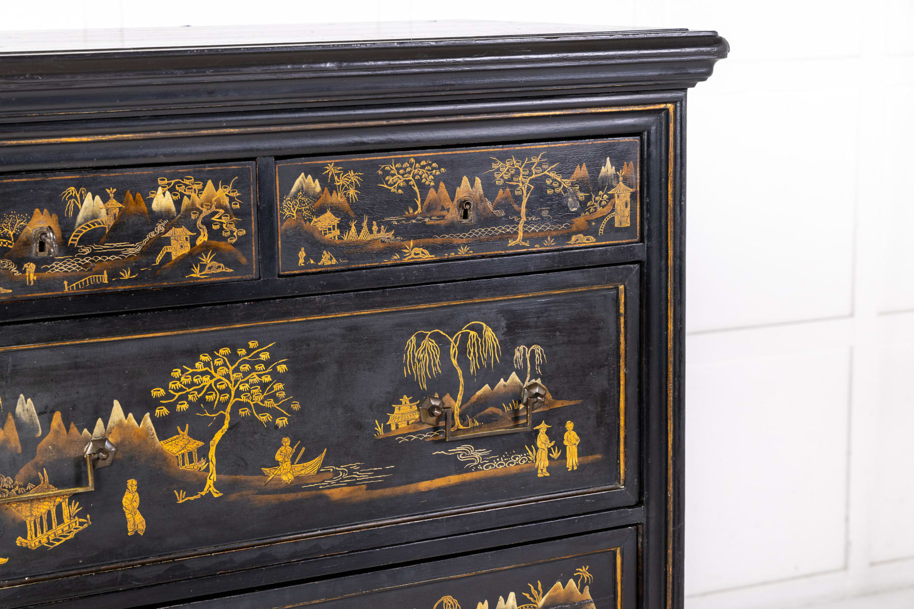 19th Century French Chest of Drawers with Chinese Lacquer Panels