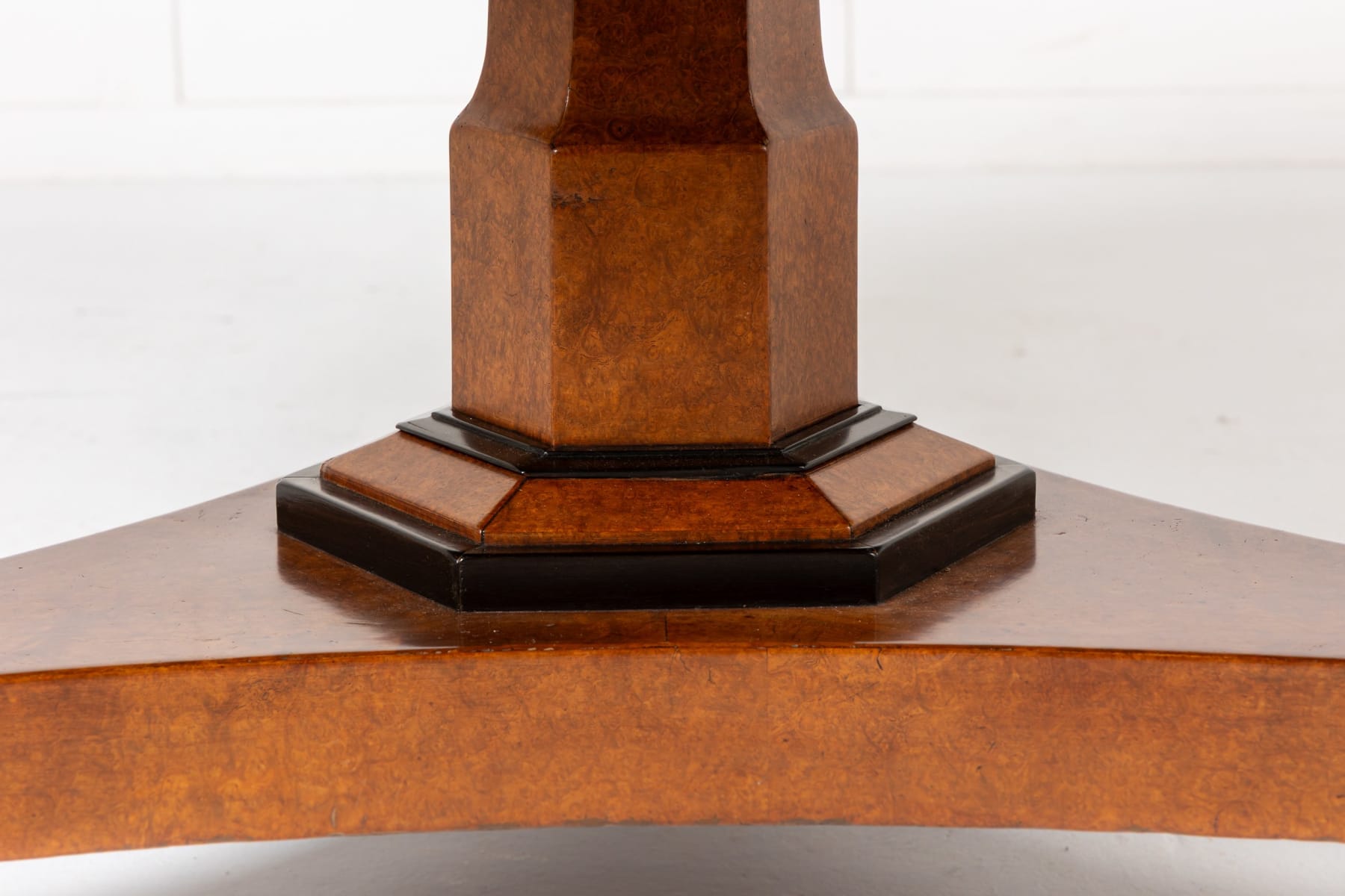 19th Century English Burr Elm Centre Table