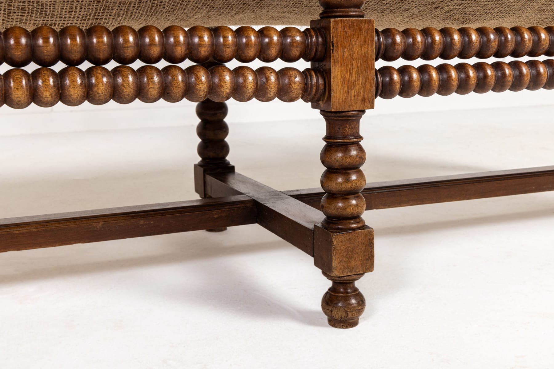 Large Scale 19th Century French Bobbin Turned Settee