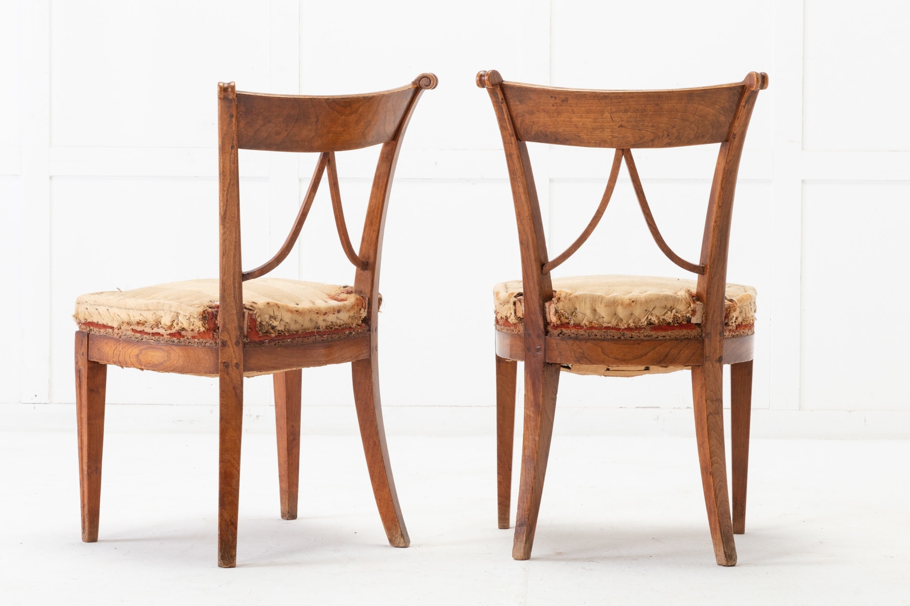 SOLD, Set of Six 18th Century French Elmwood Chairs