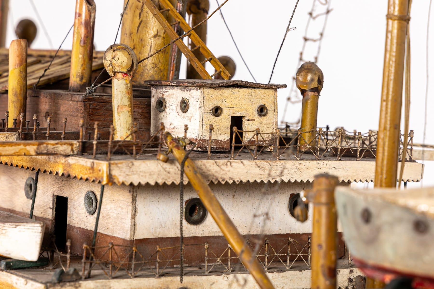 Large Scale Early 20th Century Shipbuilders Model of Sant'Antonio Steamship