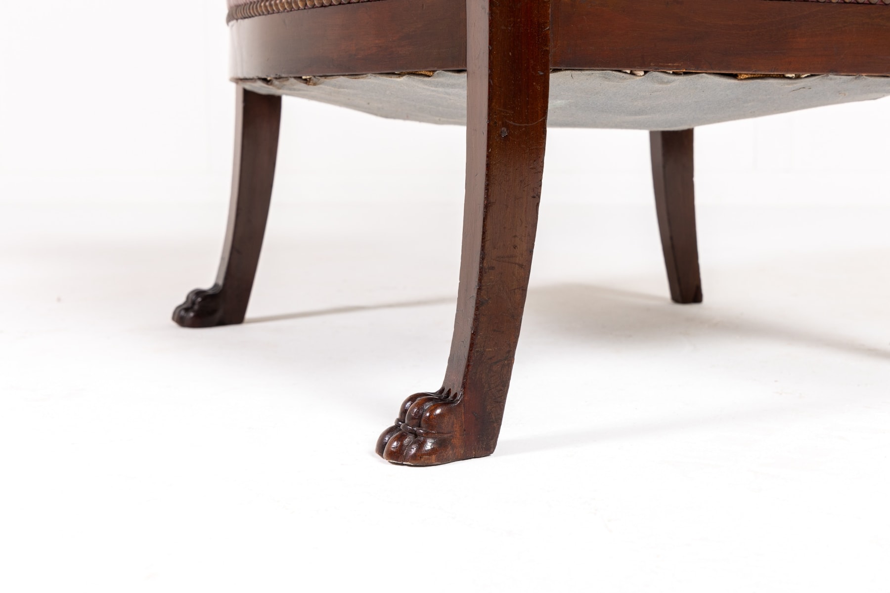 Pair of Early 19th Century French Mahogany Armchairs