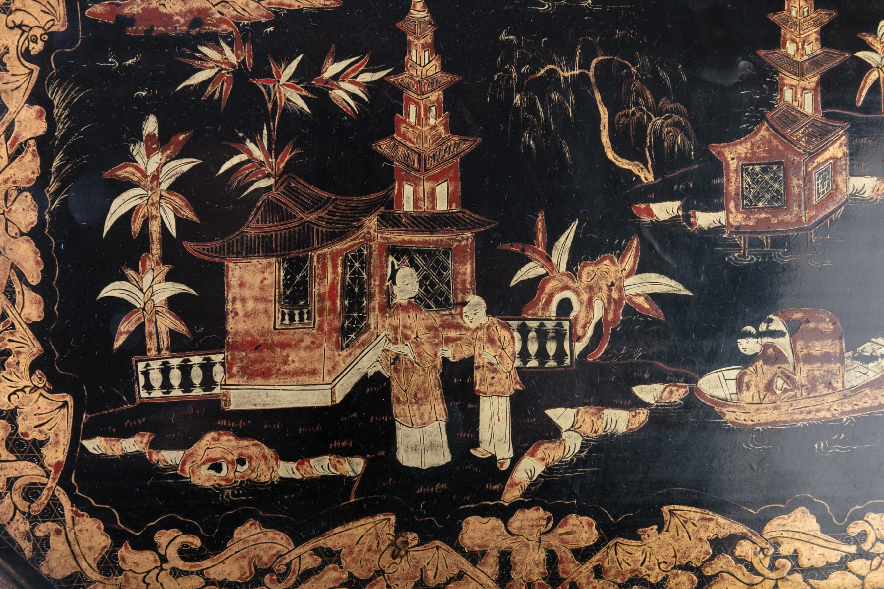 Small Chinese Export Lacquer Table