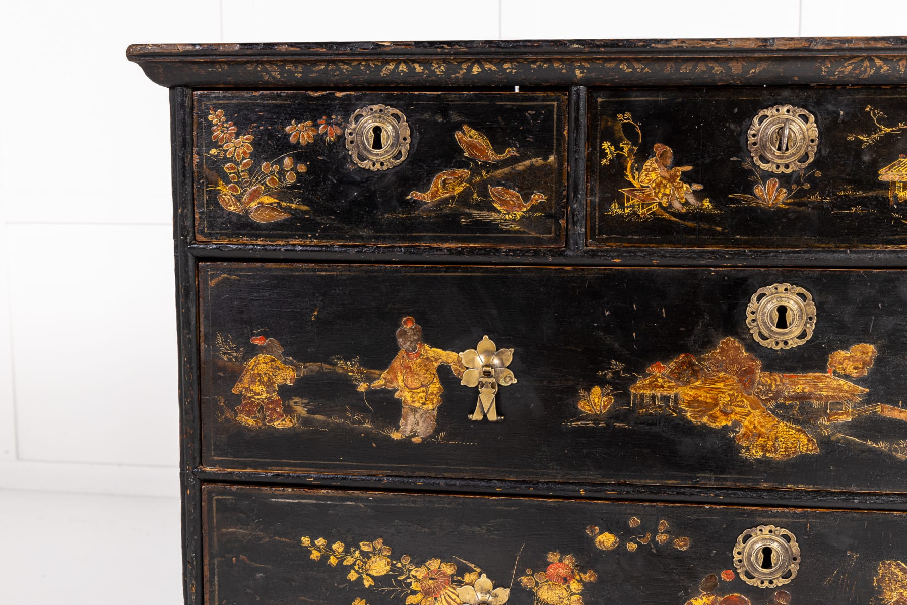 Early 18th Century English Japanned Chest of Drawers