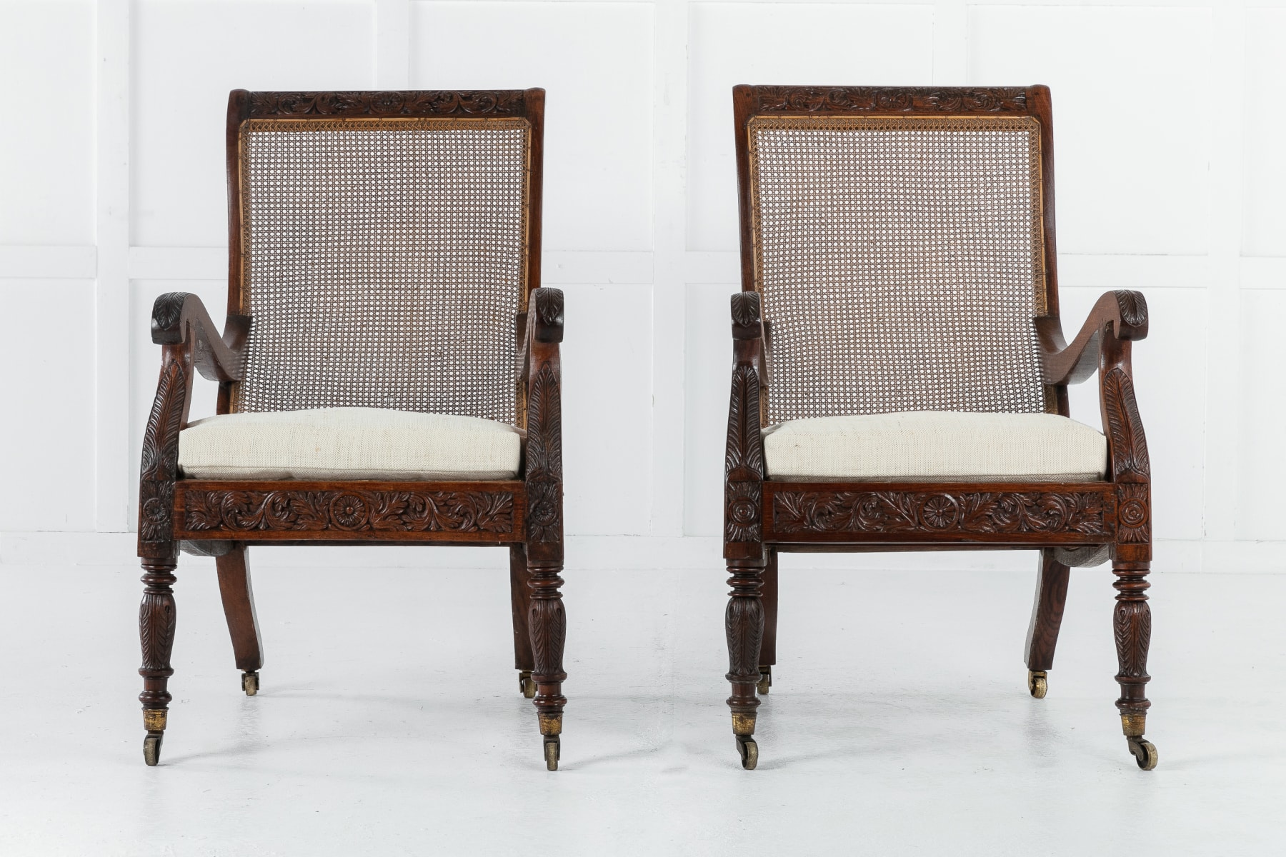 SOLD, Pair of 19th Century Anglo Indian Plantation Chairs