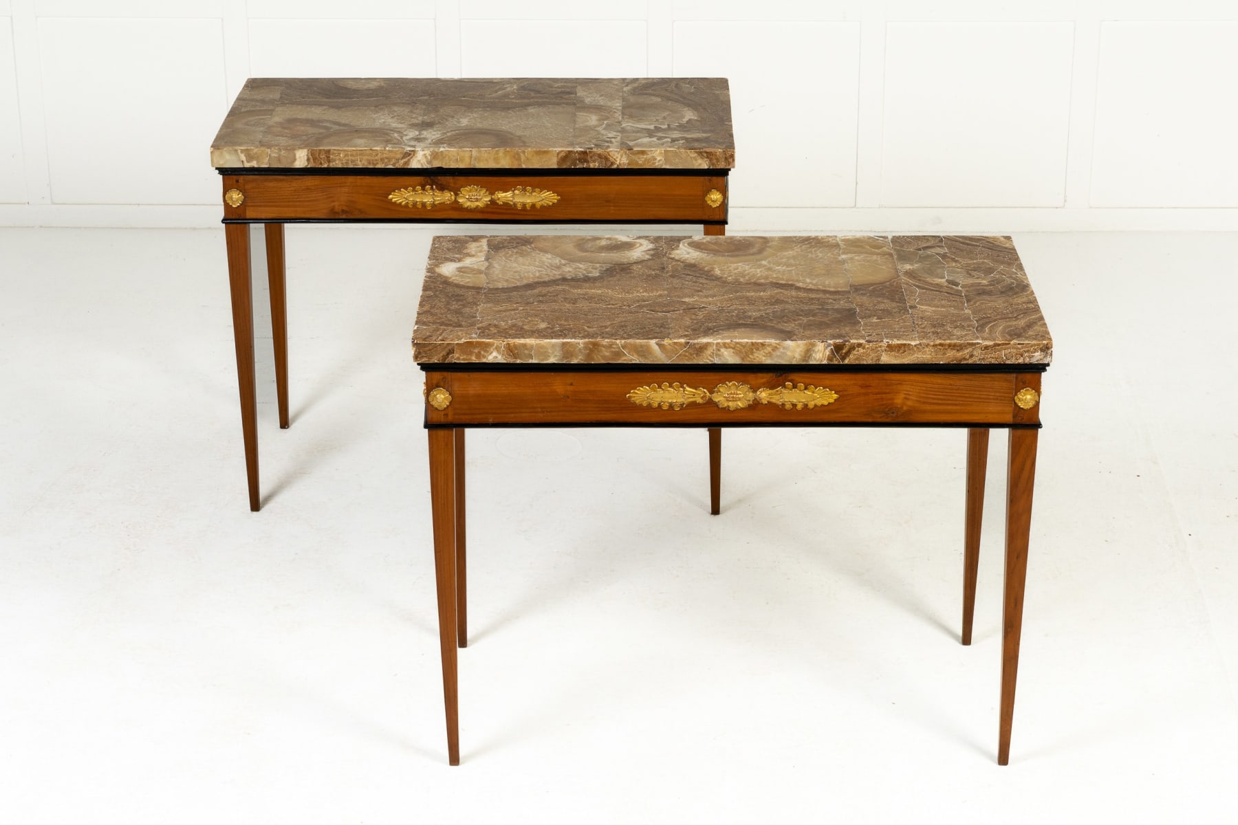 Pair of 18th Century Italian Cherrywood Consoles