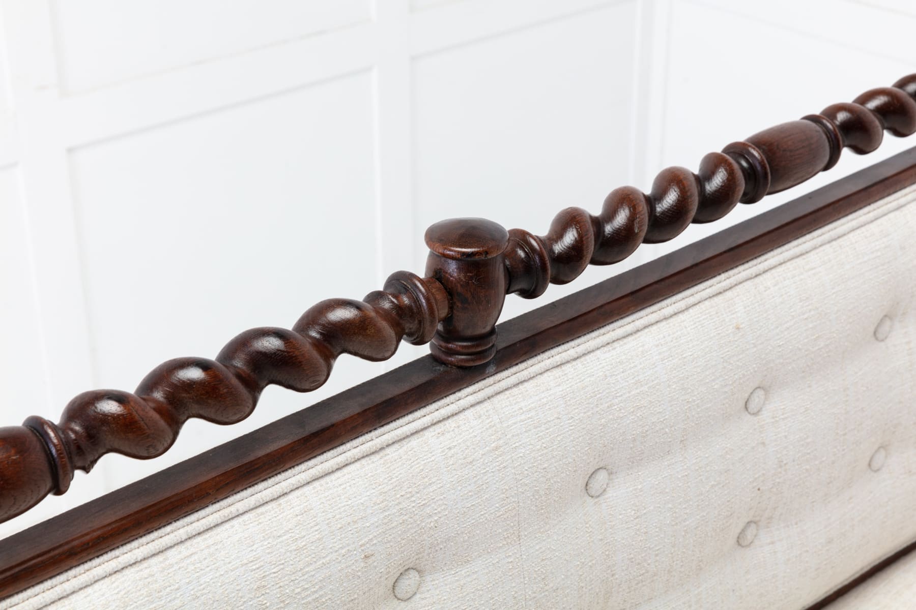 SOLD, 19th Century Oak Barley Twist Sofa