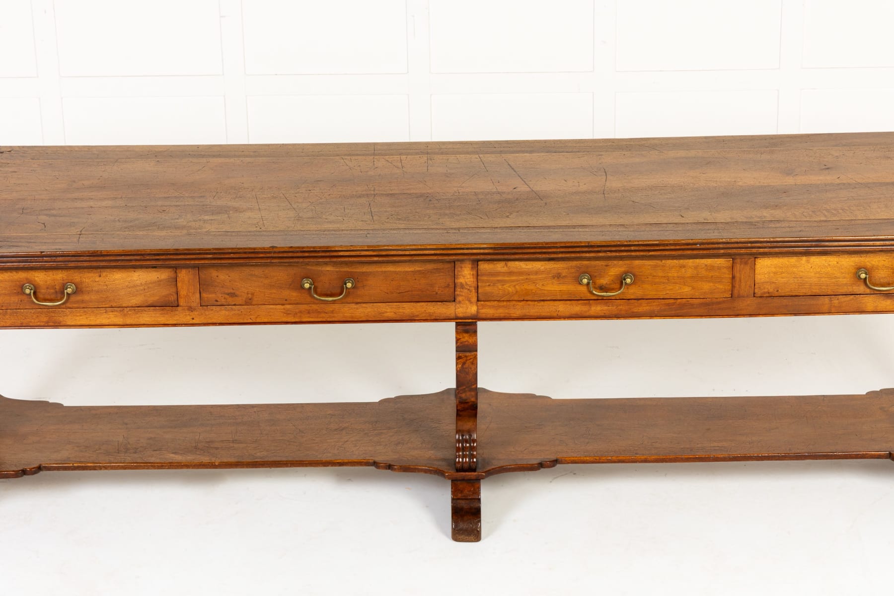 Large 19th Century Italian Walnut Drapers Table