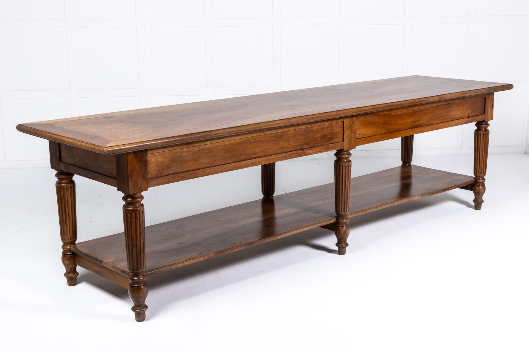 Large 19th Century French Walnut Drapers Table