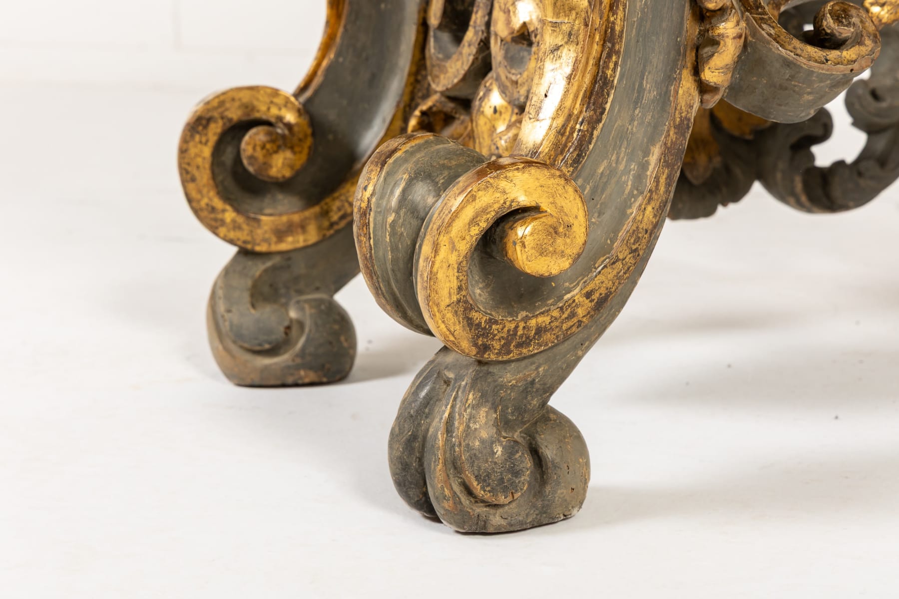 18th Century Italian Paint and Gilt Console Table