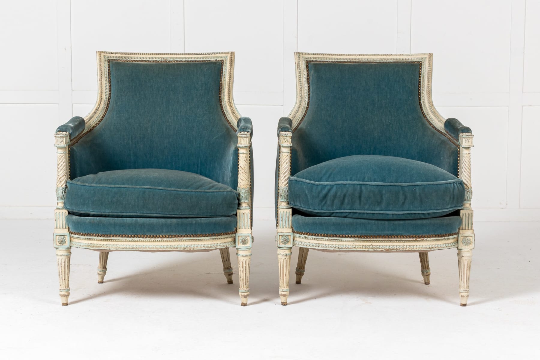 Pair of 19th Century French Painted Armchairs