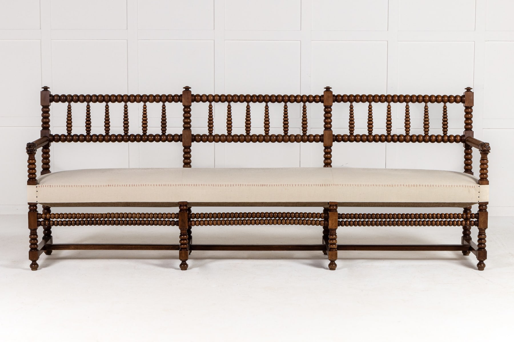 Large Scale 19th Century French Bobbin Turned Settee