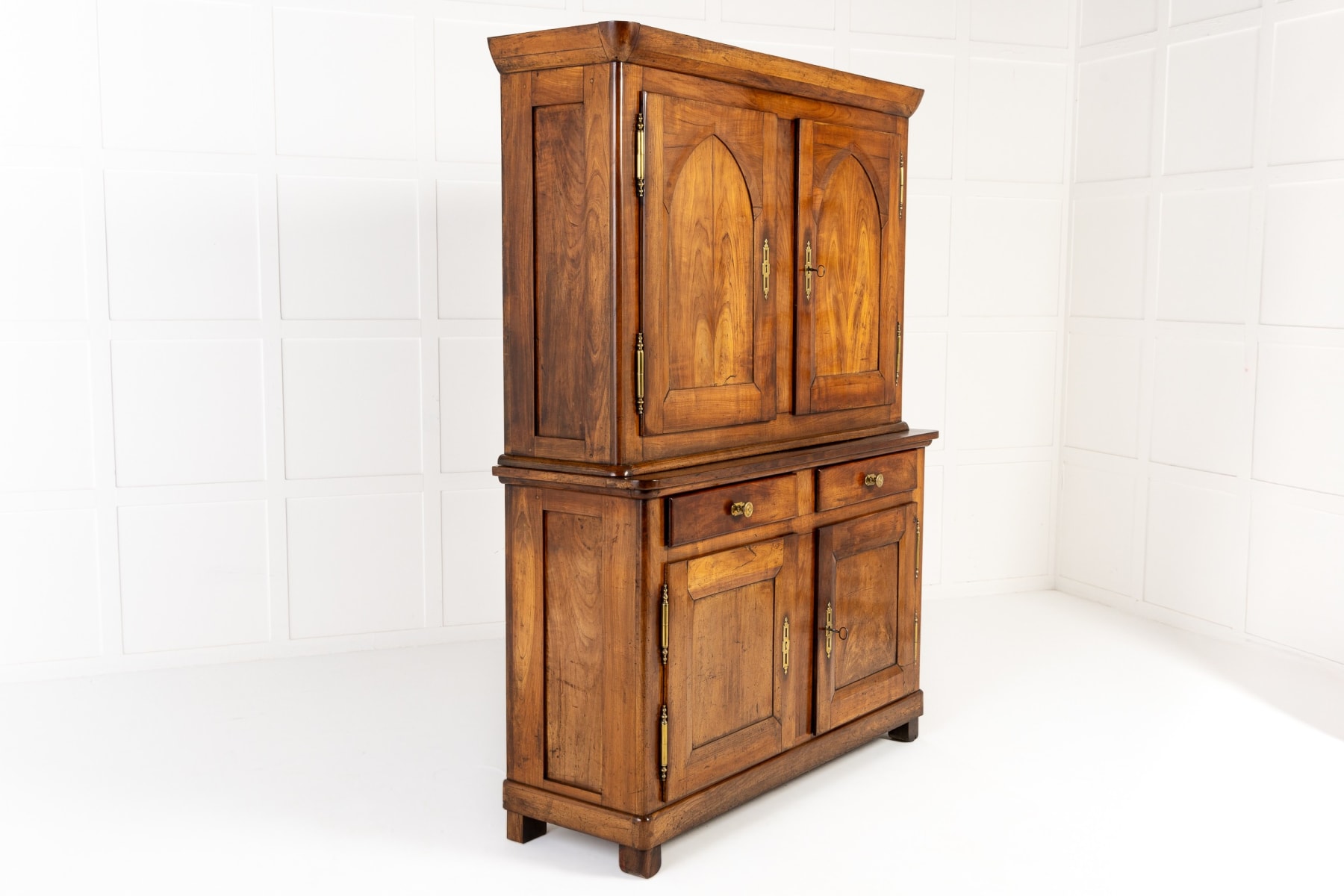 18th Century French Cherry Wood Buffet Deux Corps