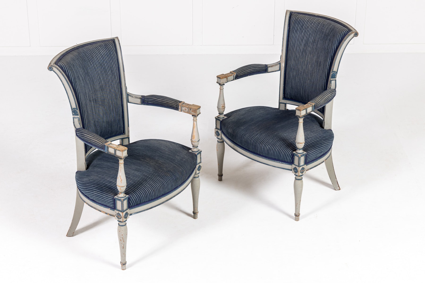 Pair of 19th Century French Painted Armchairs