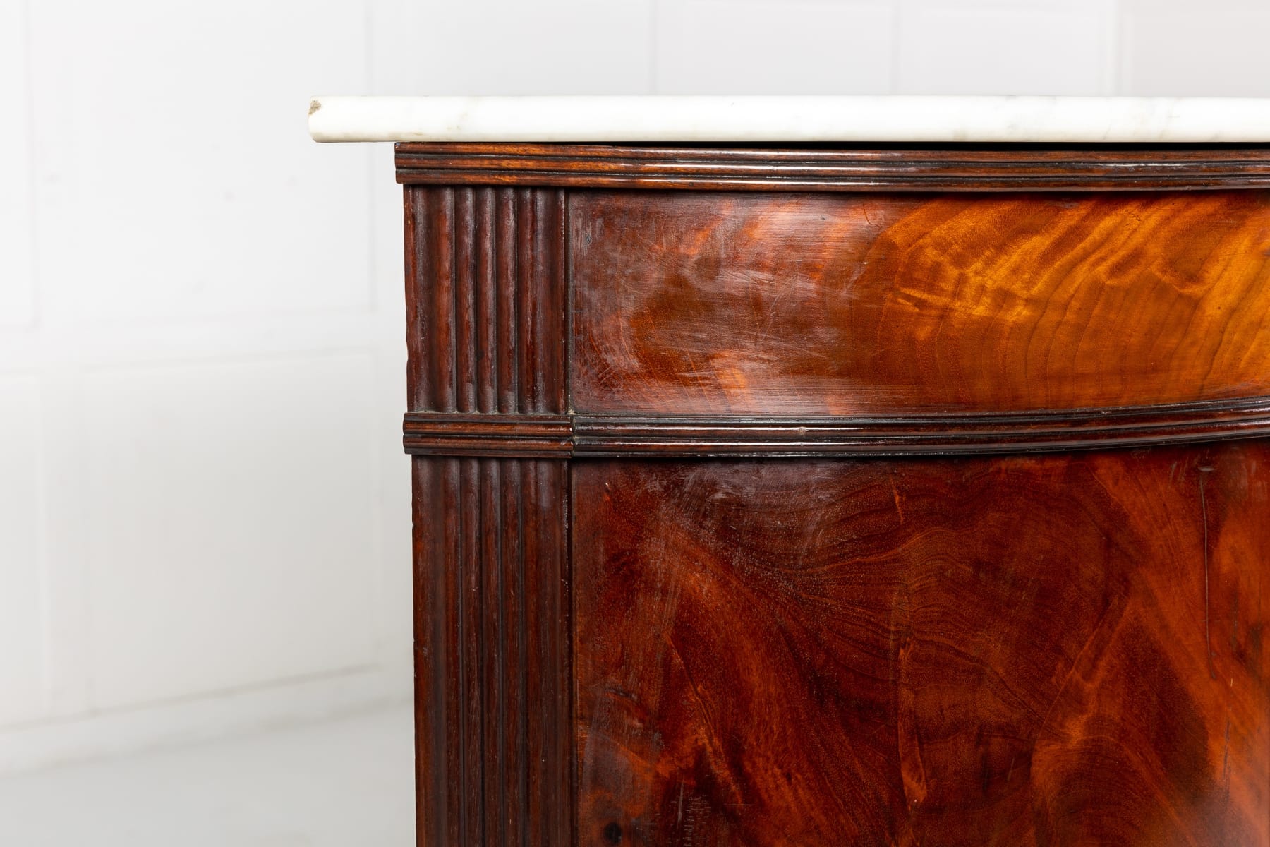 Pair of Early 19th Century Mahogany Demi Lune Cabinets