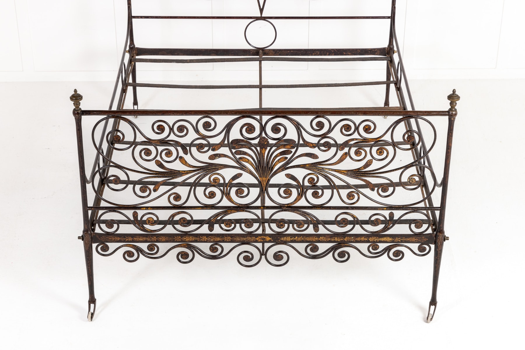 An Important Mid 19th Century Italian Wrought Iron Bed Frame