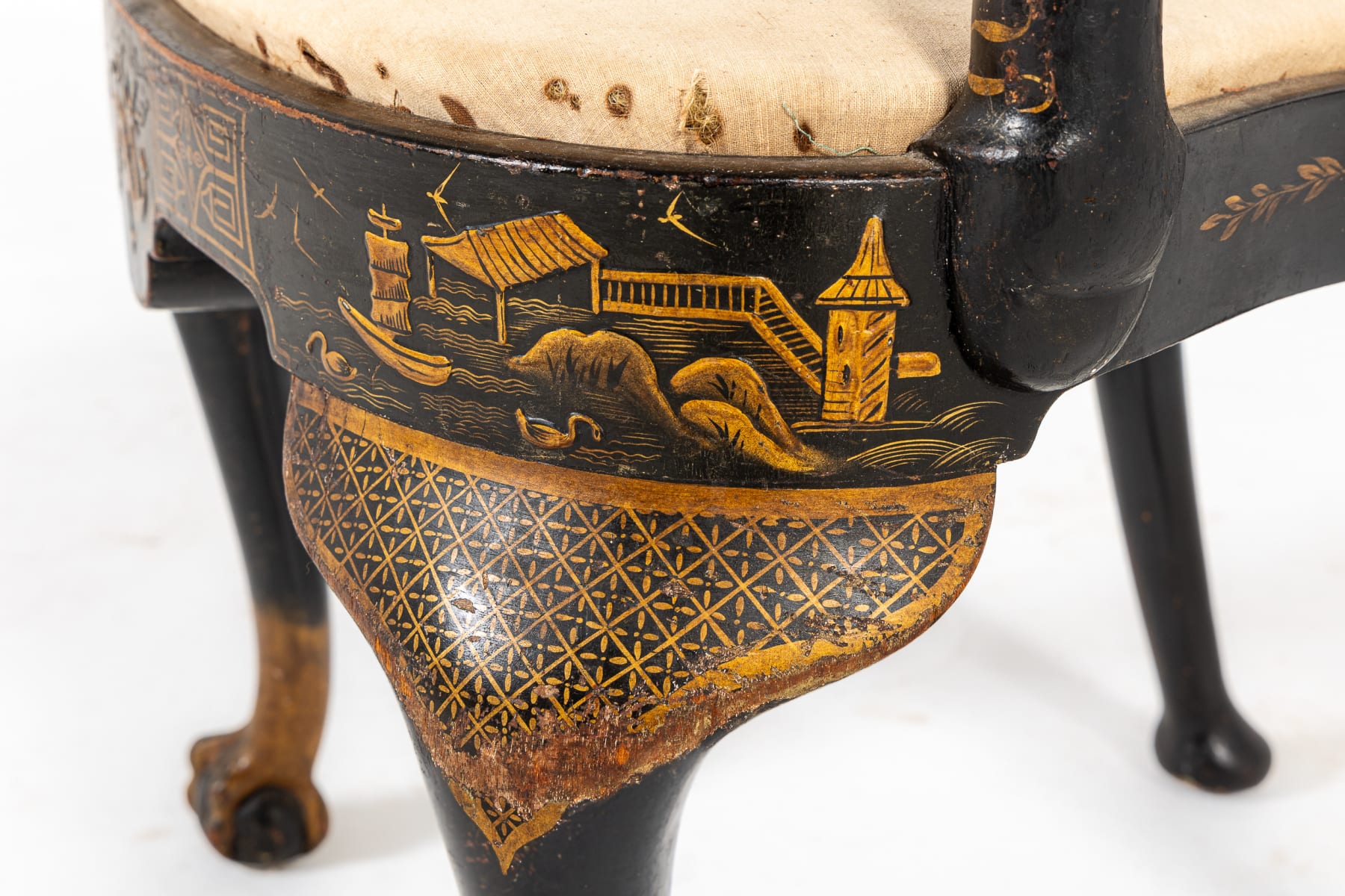 Japanned Open Armchair c.1910