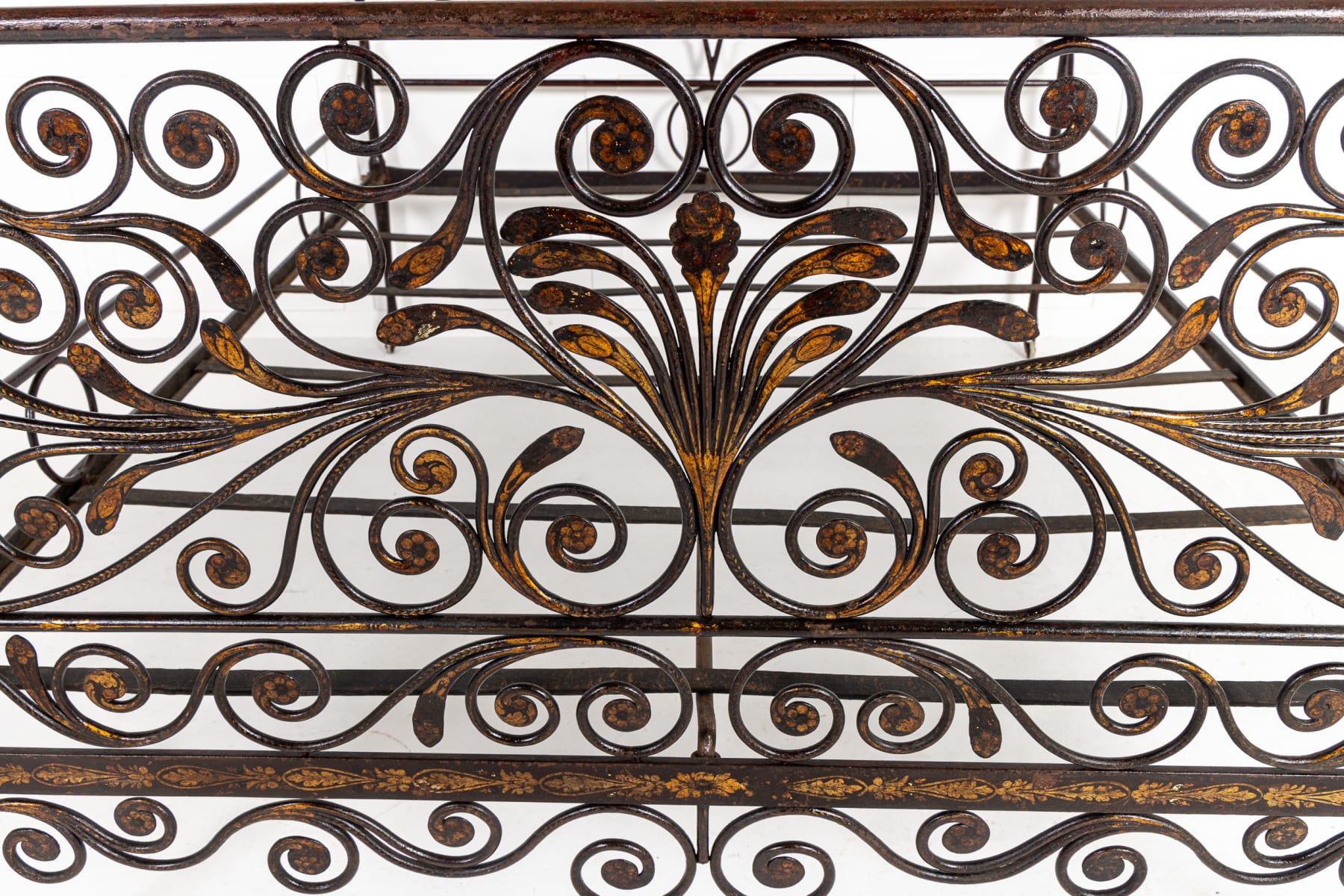 An Important Mid 19th Century Italian Wrought Iron Bed Frame