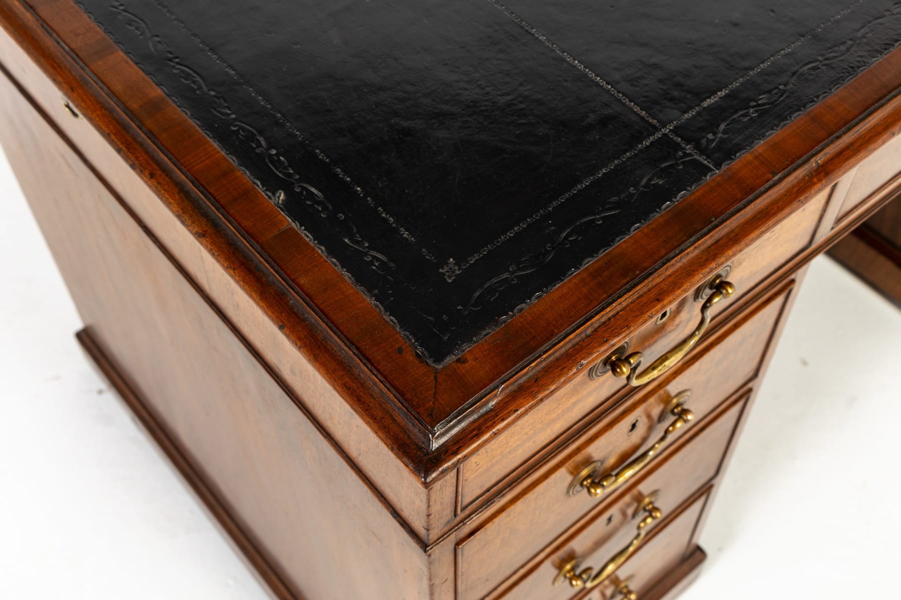 18th Century English Mahogany Pedestal Desk