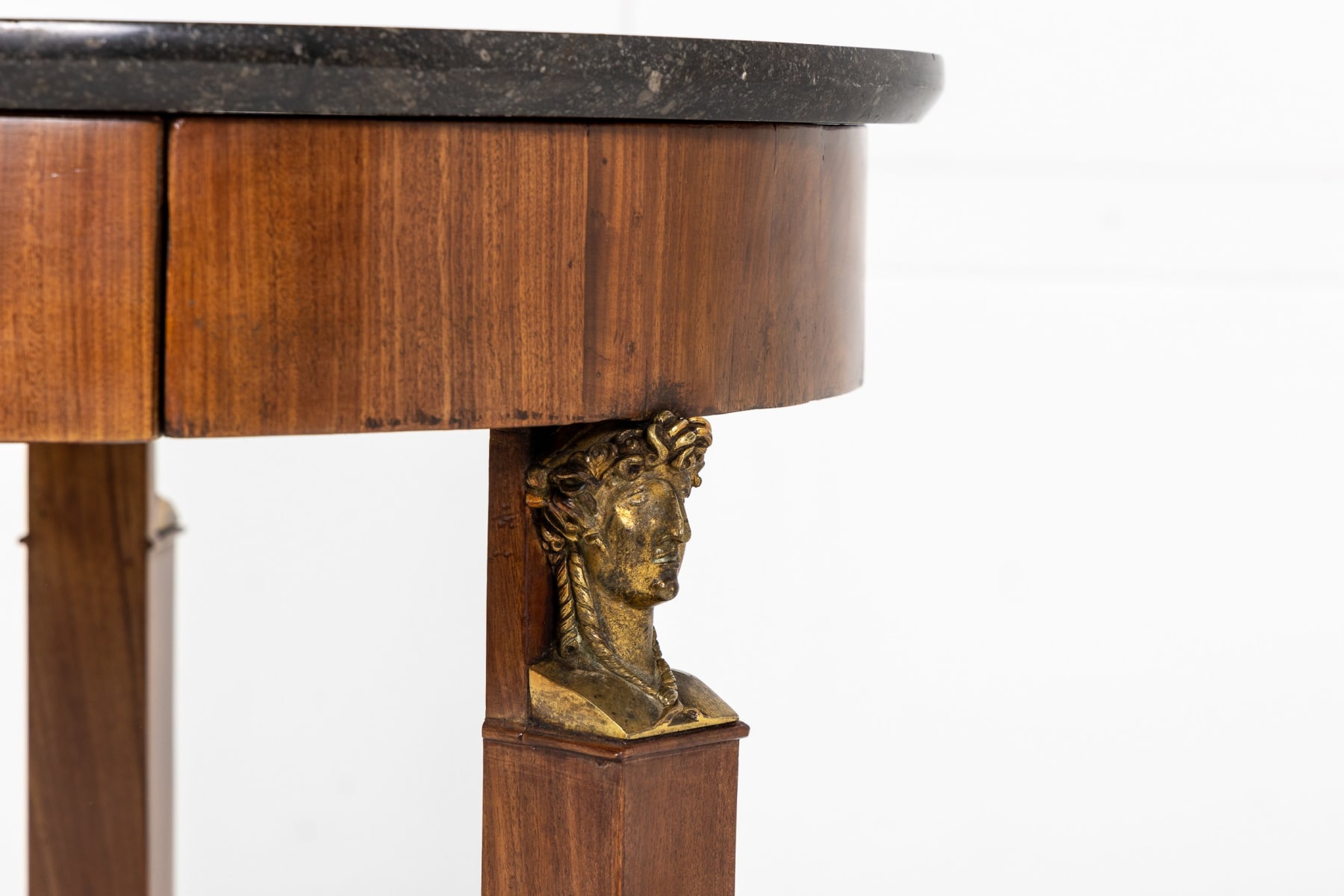 19th Century French Mahogany Guéridon with Marble Top