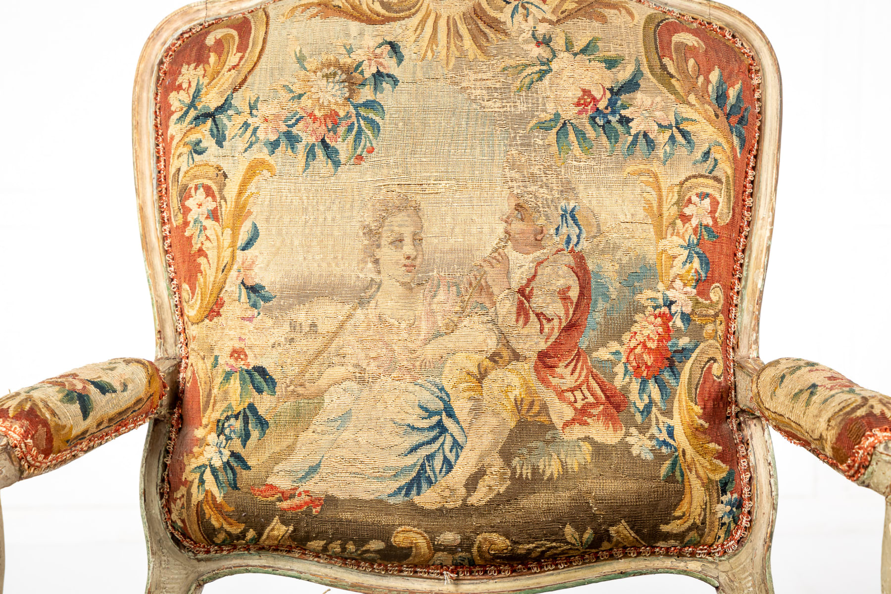 Pair of 18th Century French Abusson Tapestry Chairs