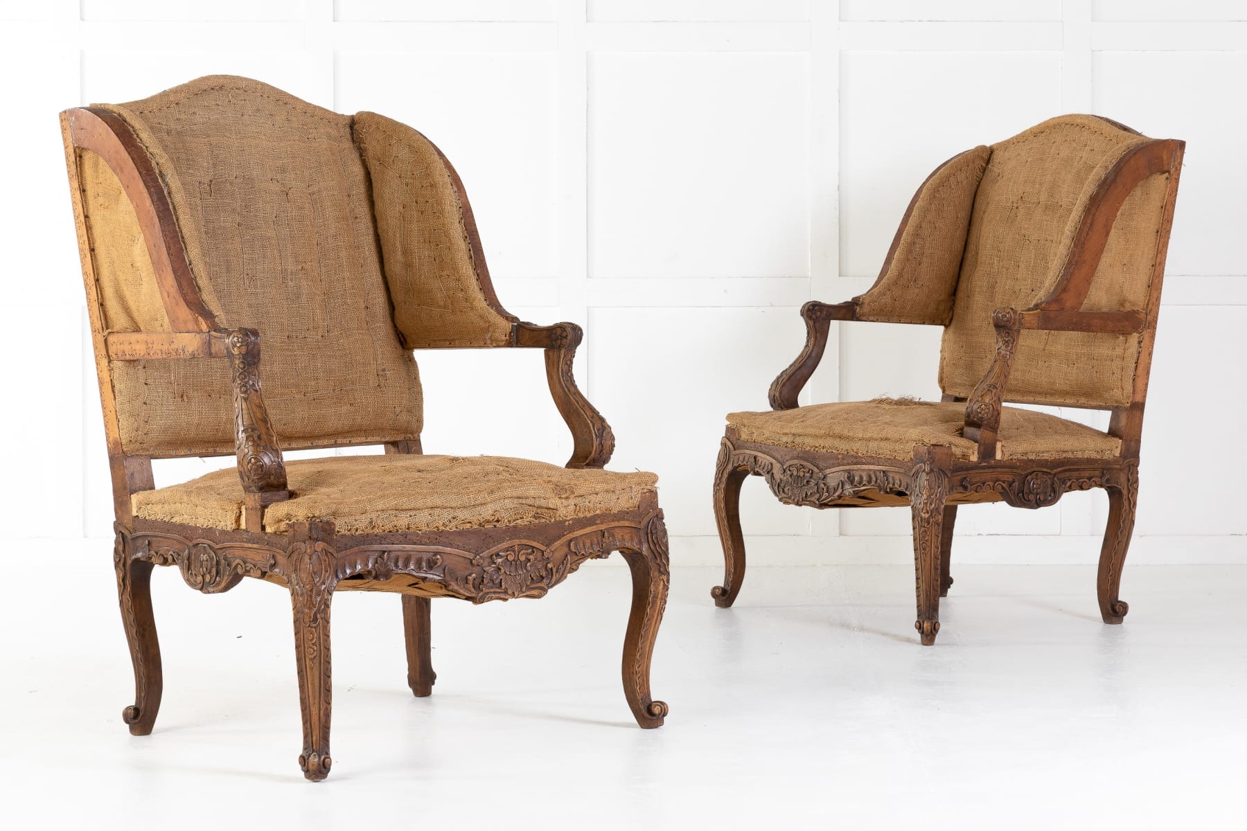 SOLD, Pair of 19th Century French Oak Armchairs