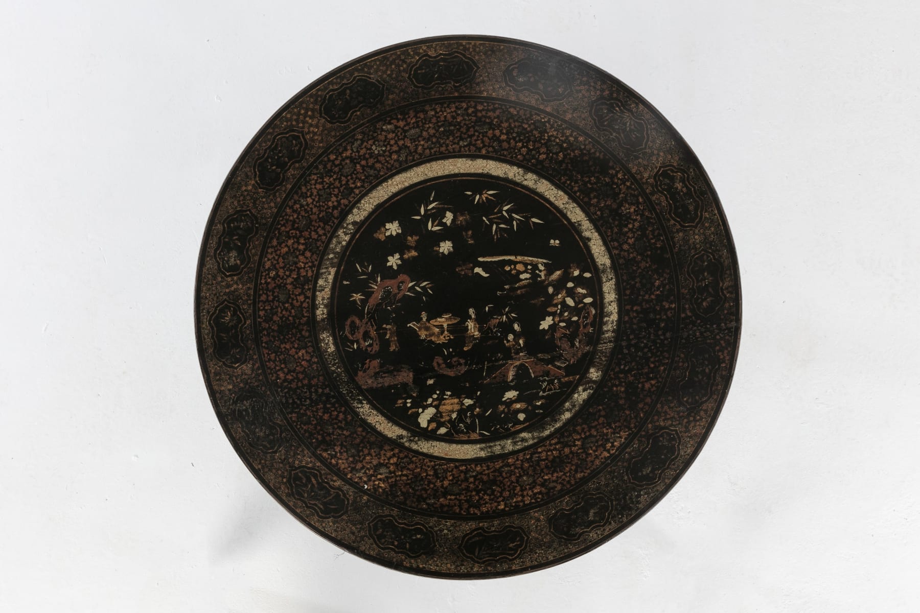 SOLD, 19th Century English Regency Chinese Black Lacquer and Gilt Table