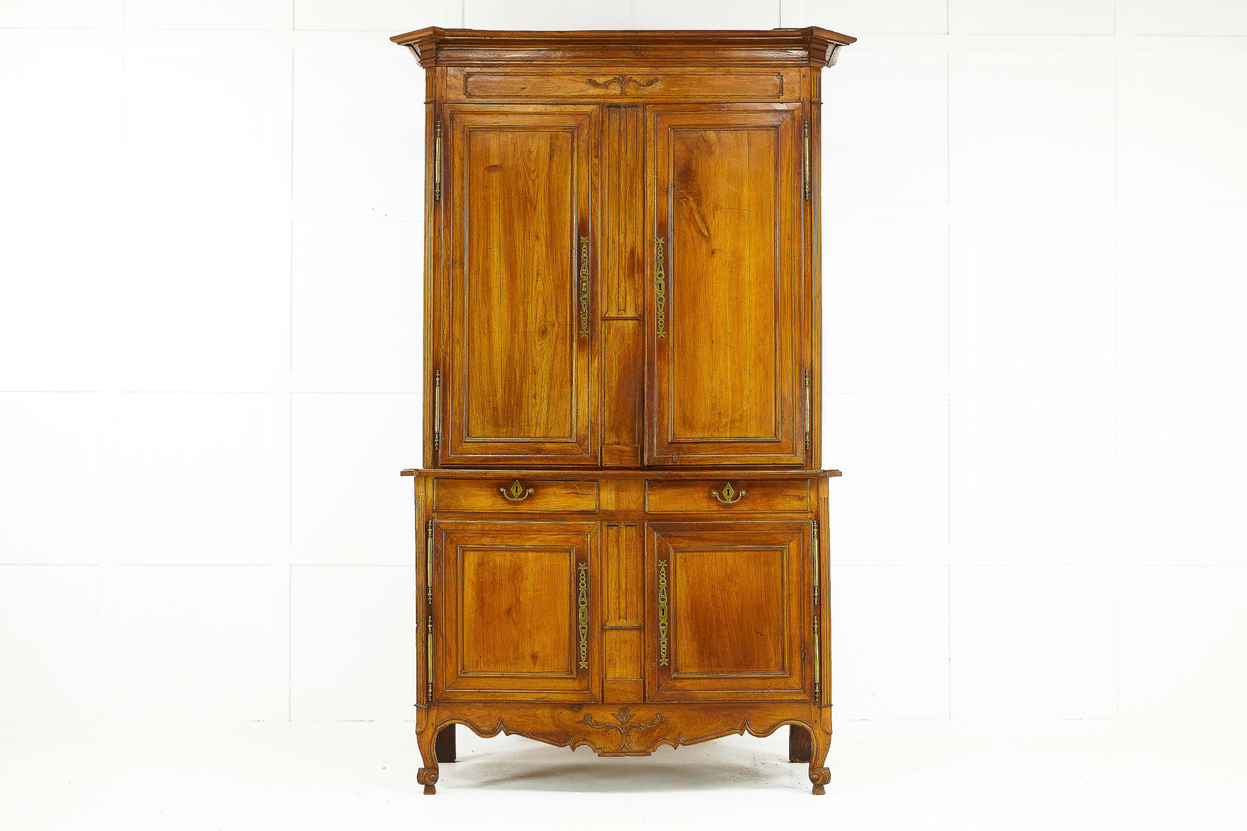 SOLD, Italian Cherry Buffet Deux Corps Circa 1800