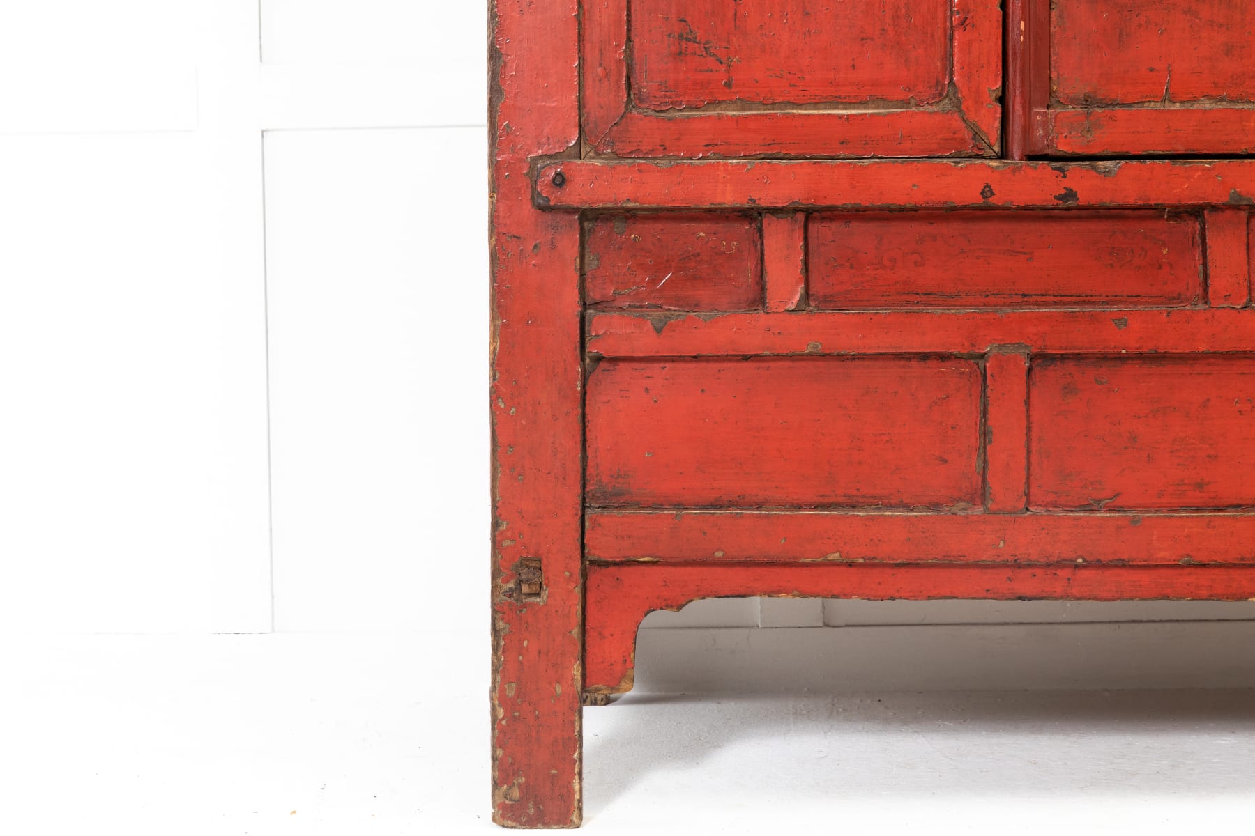 19th Century Chinese Red Lacquer Cabinet