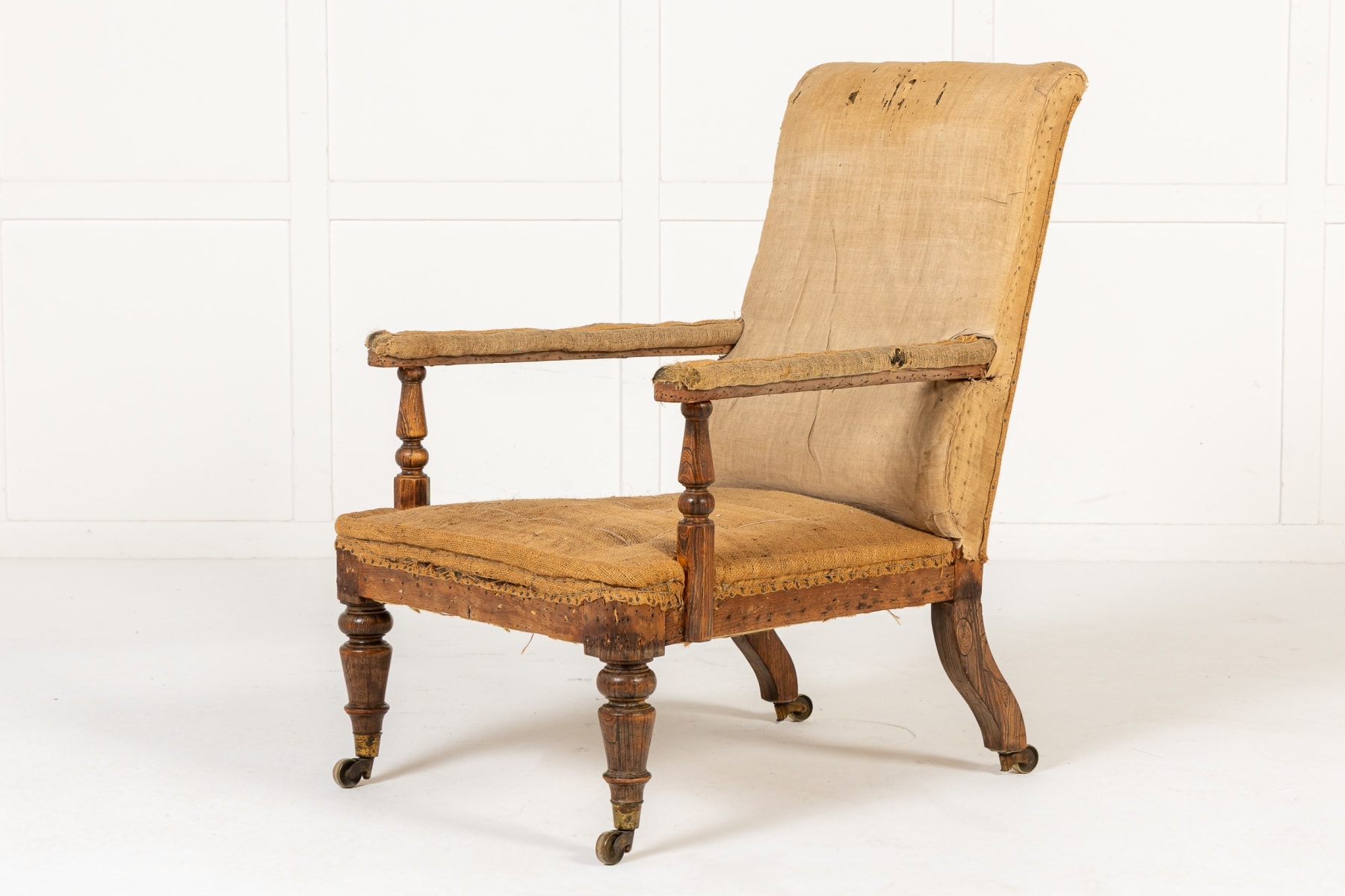 Pair of 19th Century English Faux Rosewood Library Armchairs