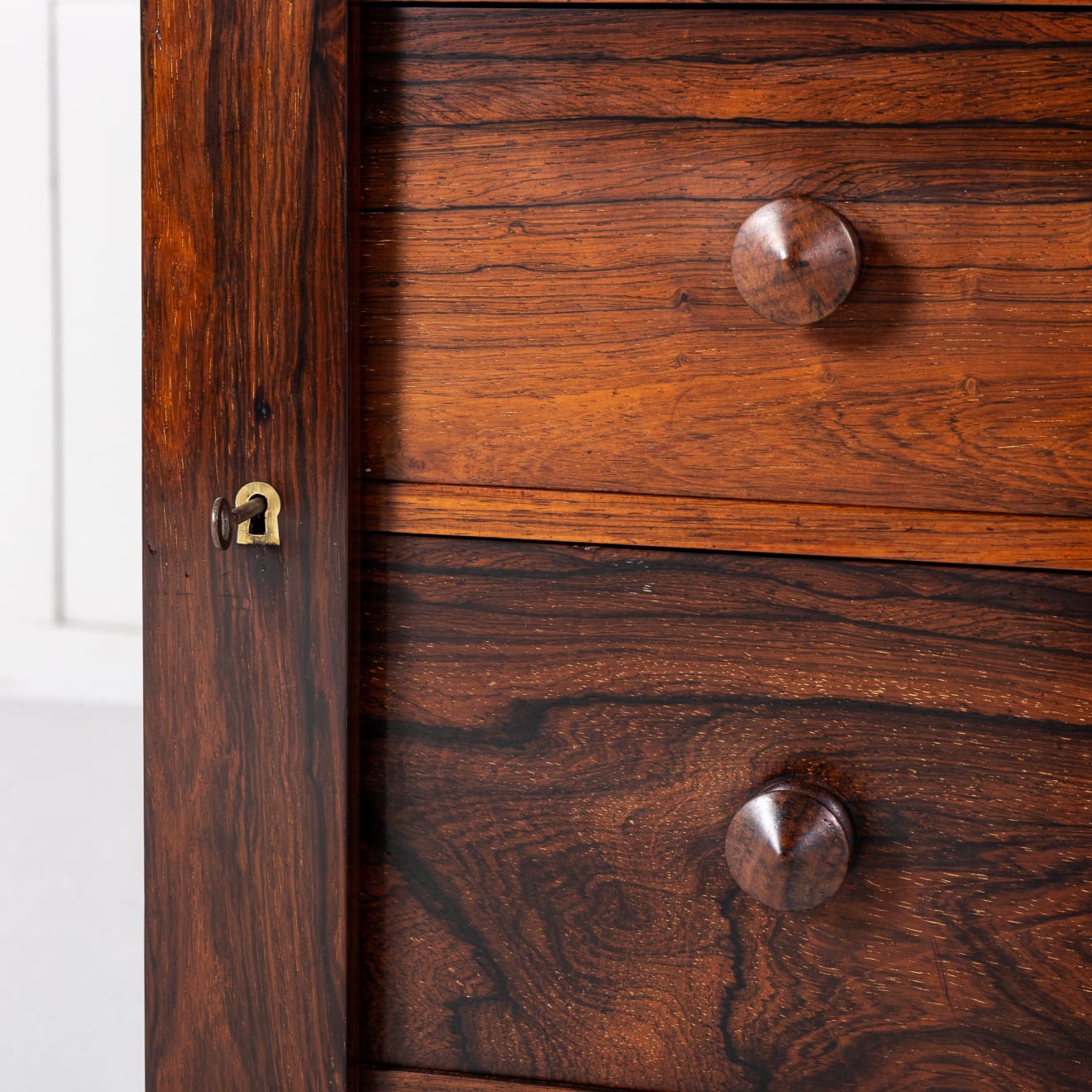 19th Century English Rosewood Bank of Drawers