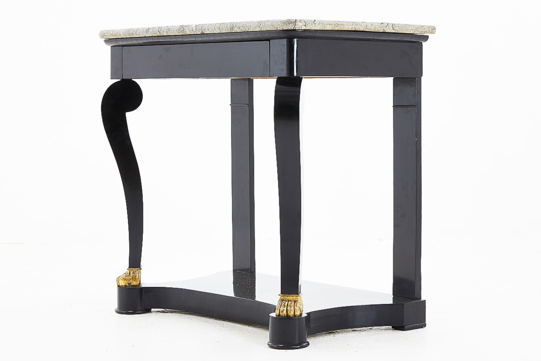 19th Century French Console Table with Marble Top