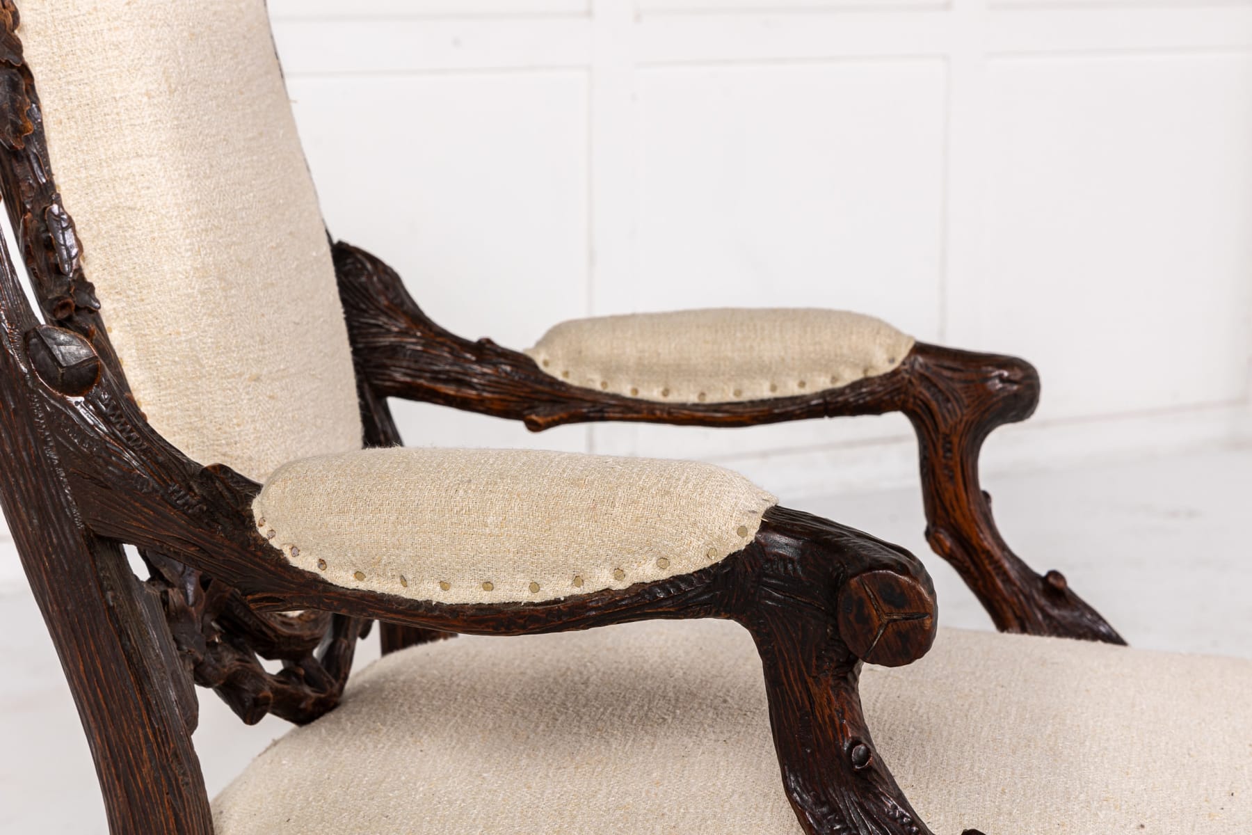 19th Century Black Forest Open Armchair