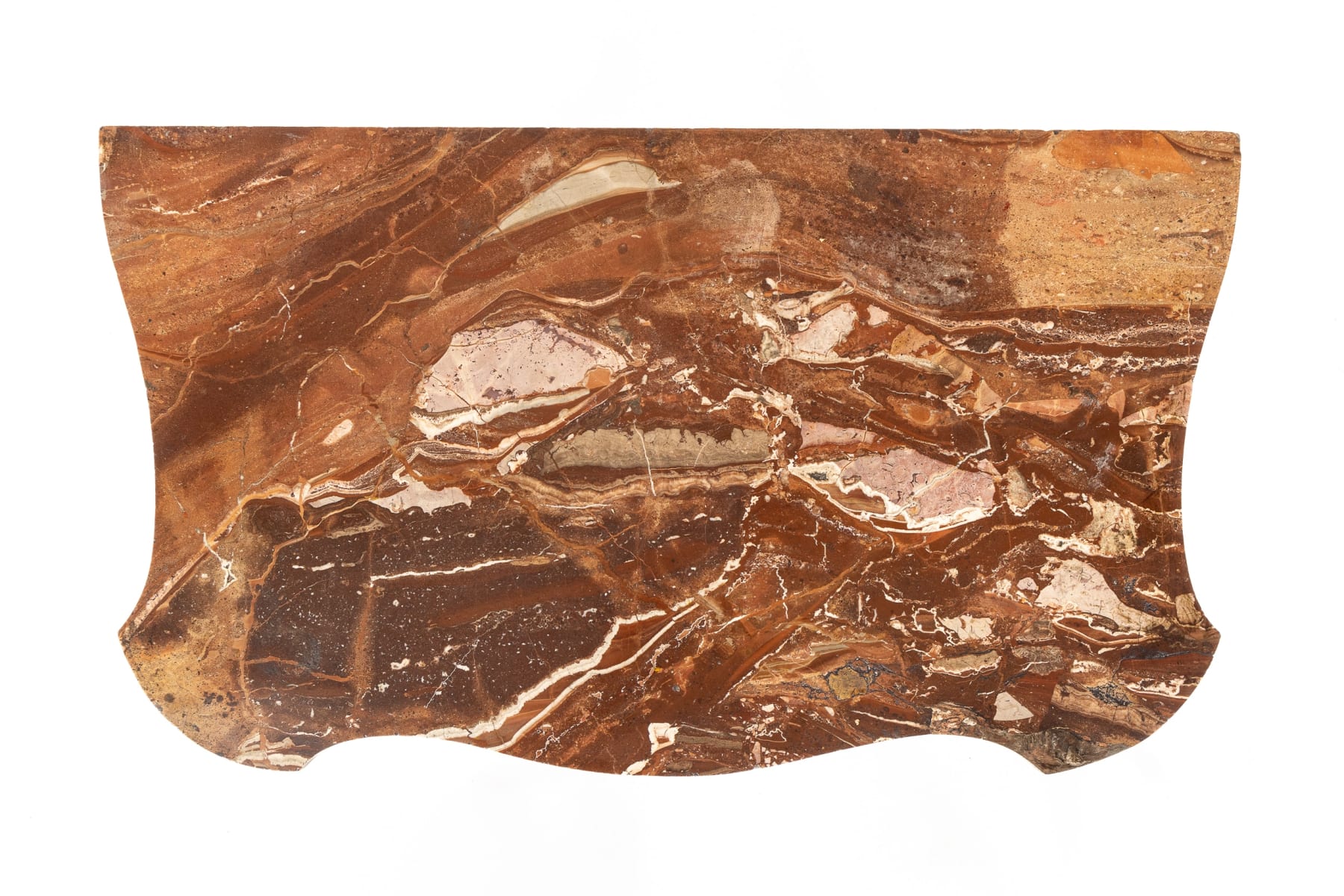 Mid 18th Century Italian Rococo Silver Gilt Console Table with Marble Top