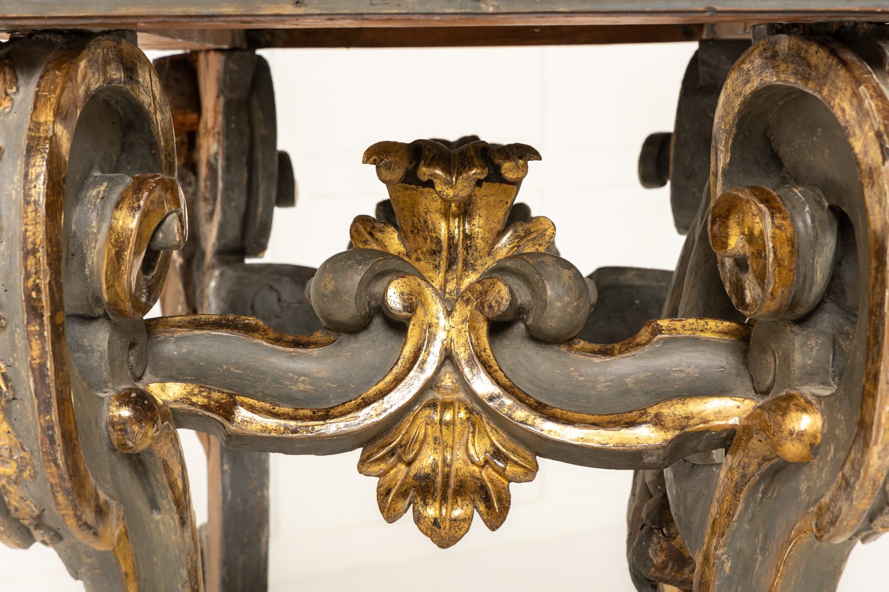 18th Century Italian Paint and Gilt Console Table