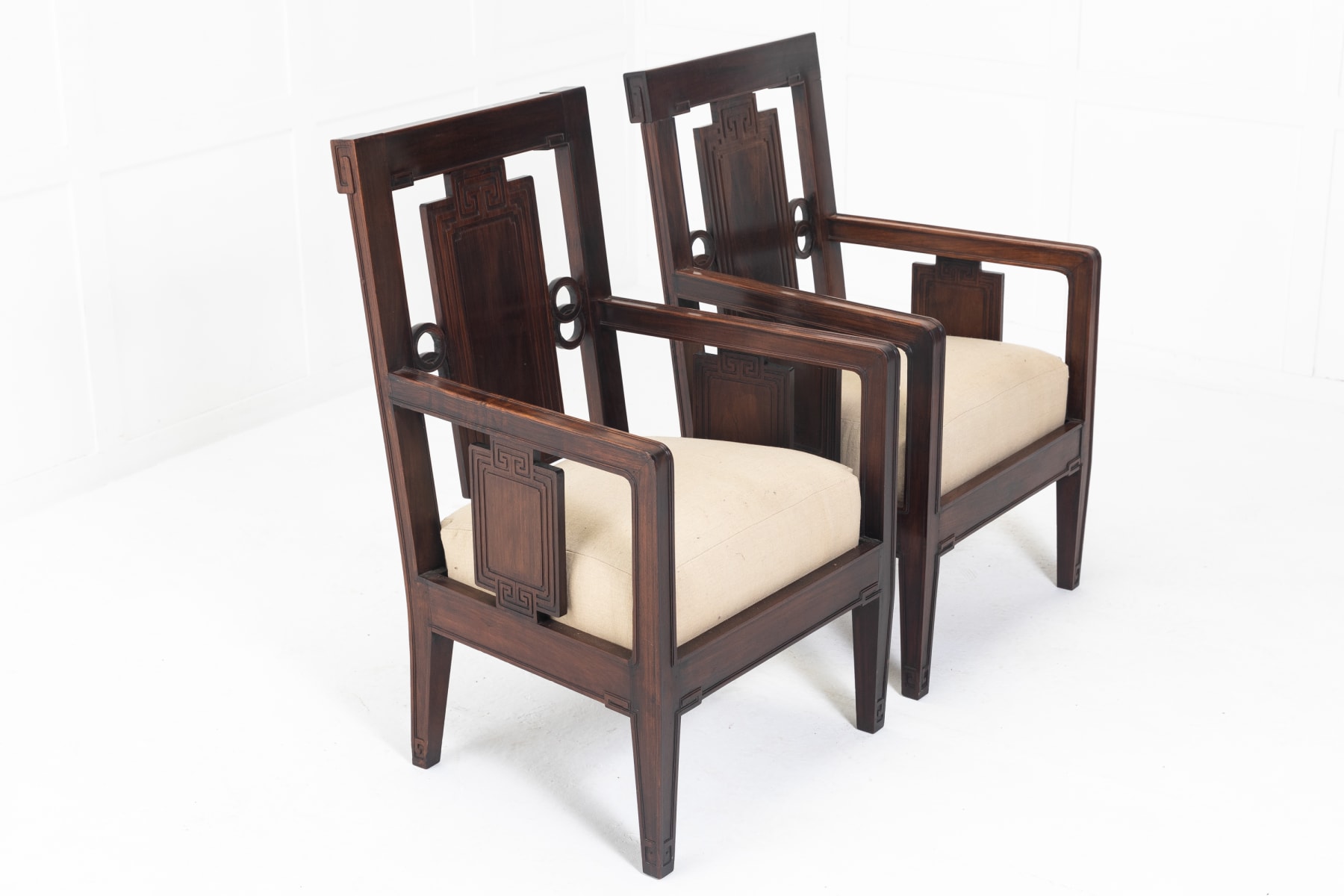 Pair of 1940s Chinese Rosewood Chairs