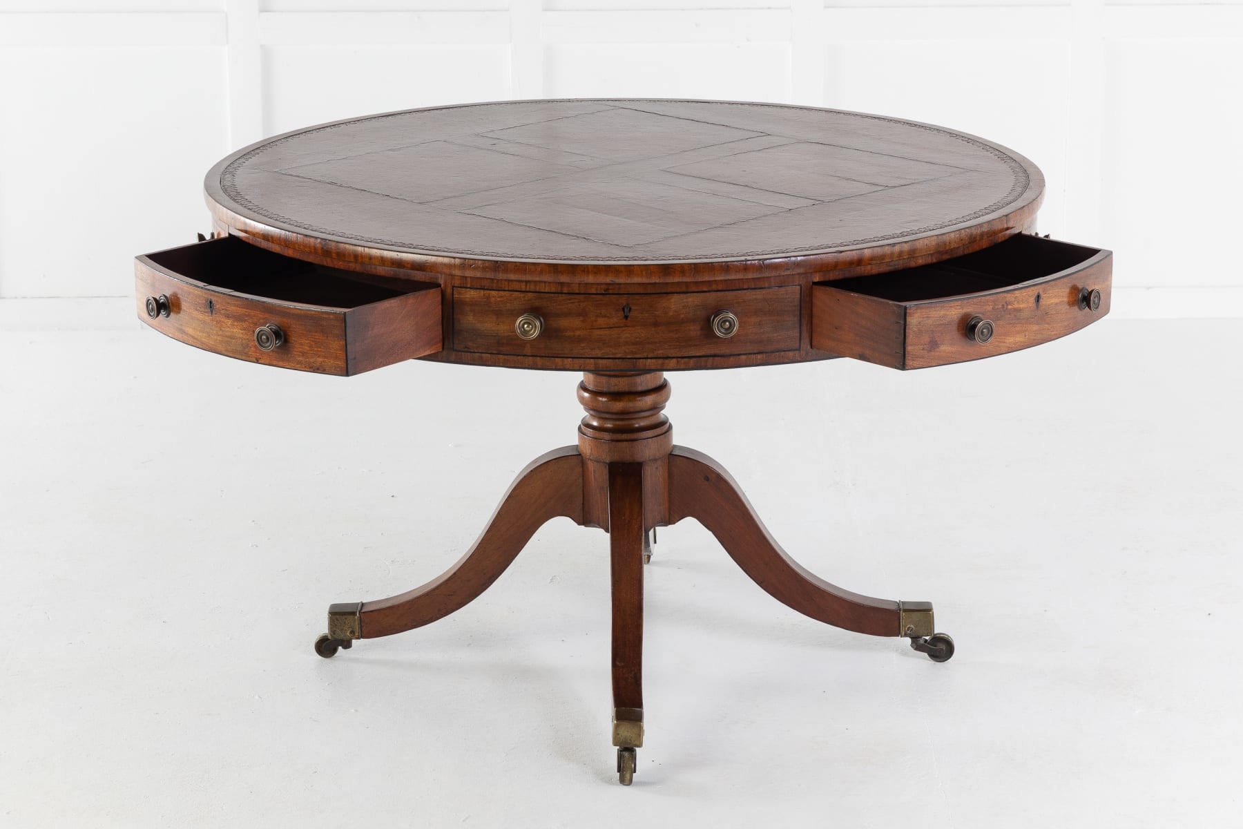 SOLD, English Regency Mahogany Drum Table