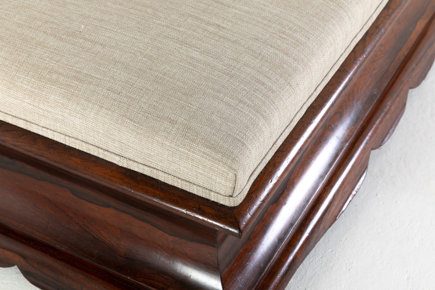 SOLD, English Regency Rosewood Ottoman