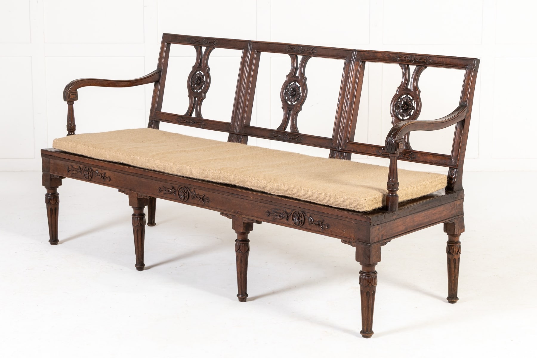 18th Century Italian Walnut Bench/Settee